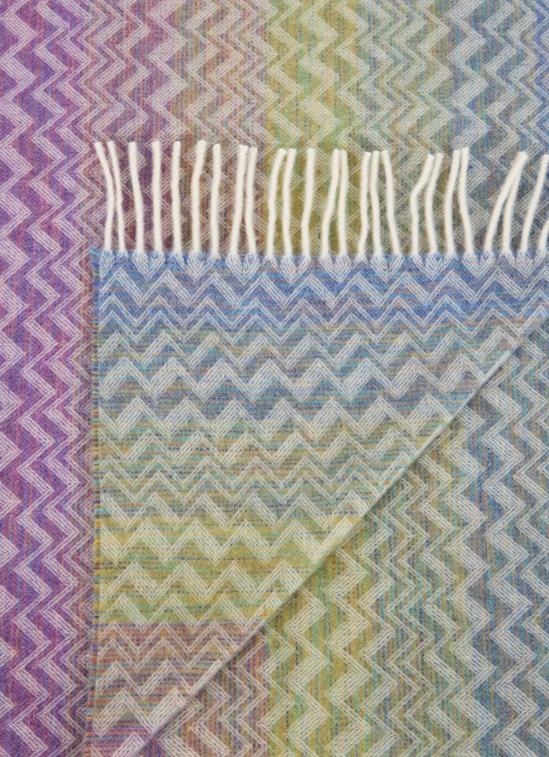 Missoni Bastien plaid in wolblend 130 x 190 cm - detail 3 multicolor