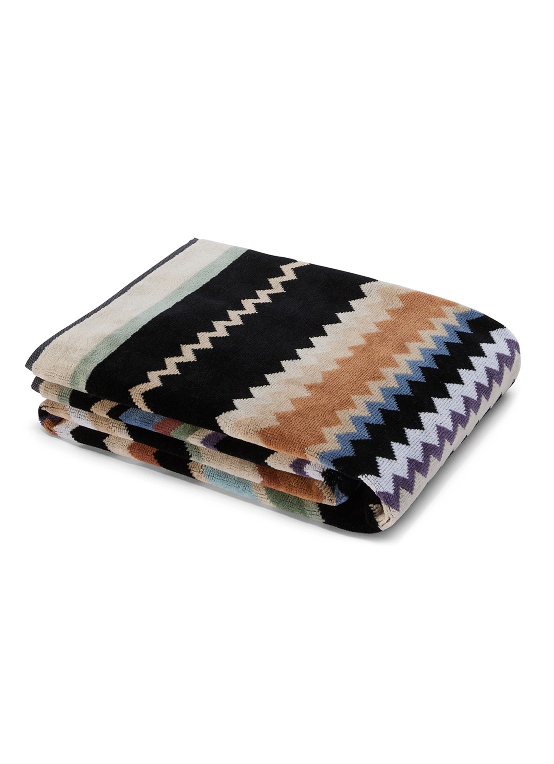 Missoni Curt badhanddoek - 60 x 100 cm - voorkant zwart