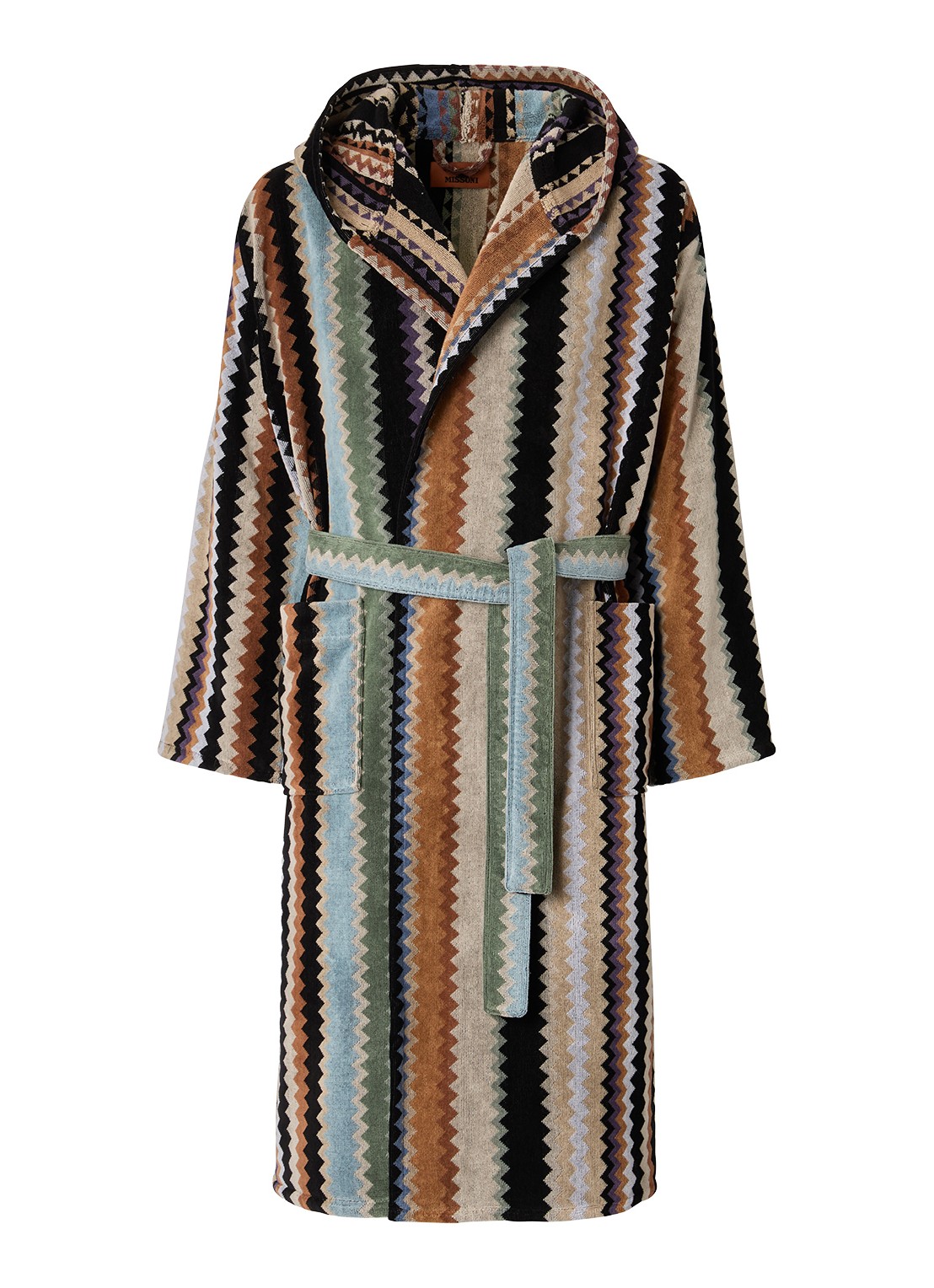 Missoni Curt badjas met opgestikte zakken - unisex - voorkant beige