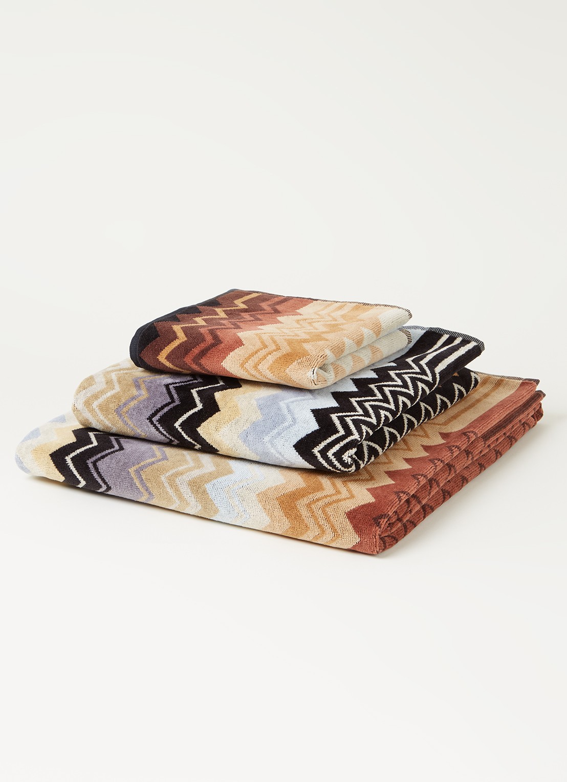 Missoni Giacomo badlaken - 100 x 150 cm - voorkant 2 bruin