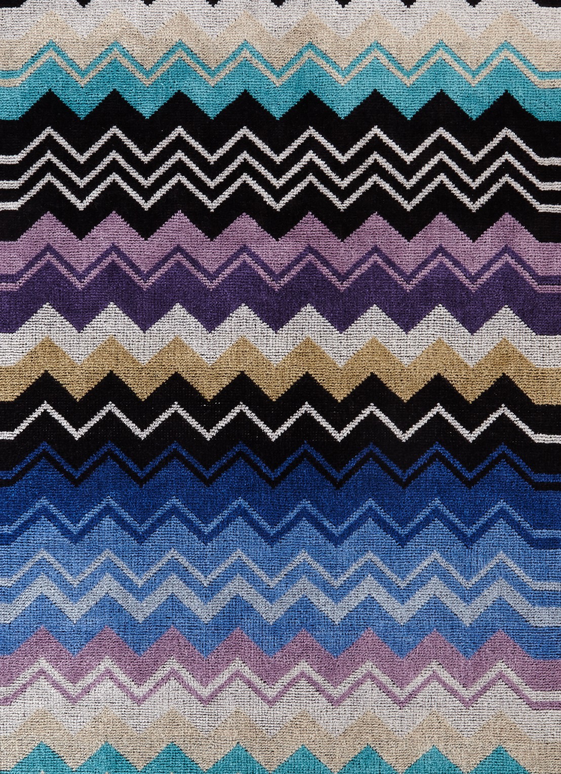 Missoni Giacomo badlaken - 430 gr/m2 - 100 x 150 cm - detail 2 blauw