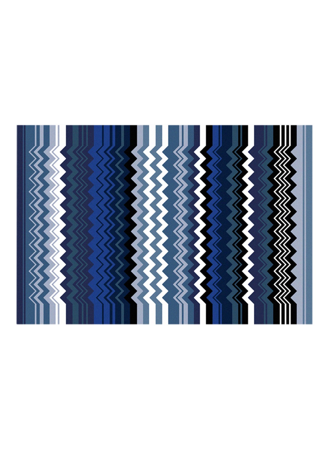 Missoni Giacomo badmat 630 gr/m2 - 90 x 60 cm - voorkant donkerblauw