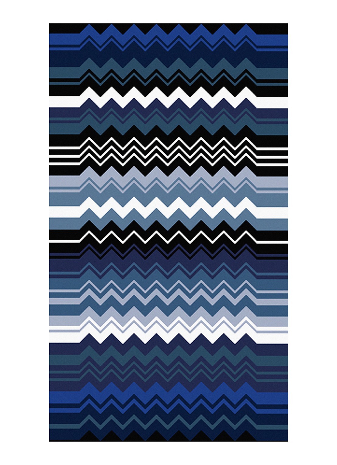 Missoni Giacomo gastendoek - 40 x 70 cm - voorkant donkerblauw