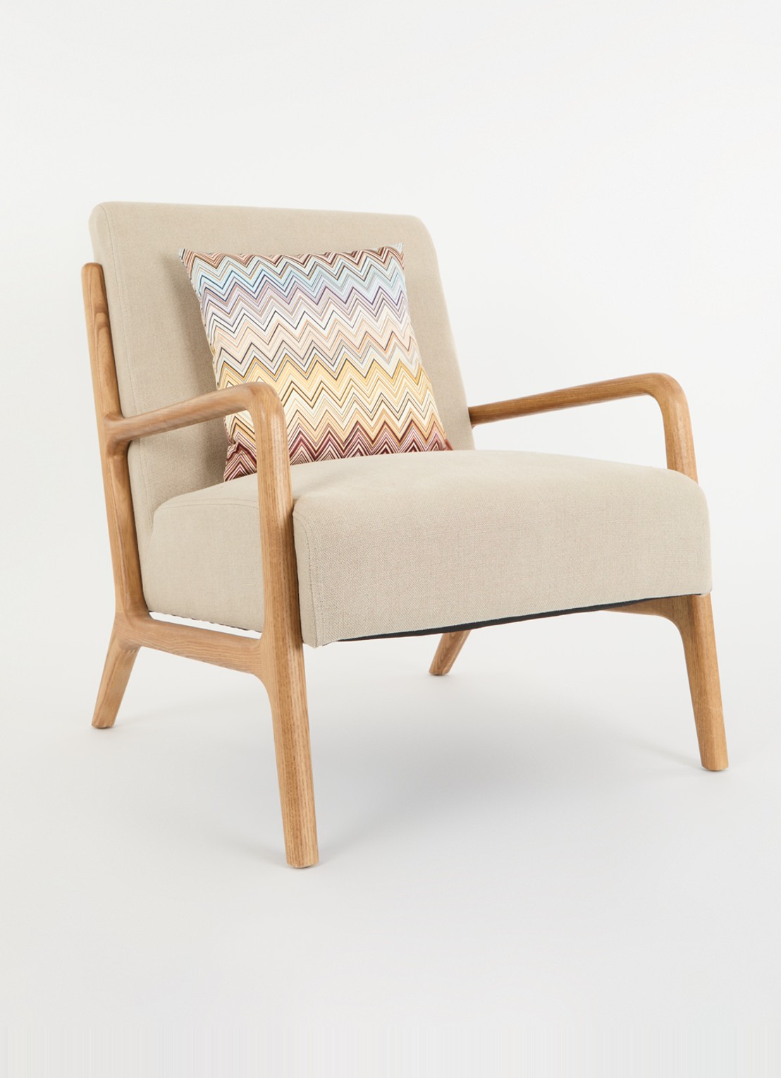 Missoni Jarris sierkussen 40 x 40 cm - voorkant 2 beige