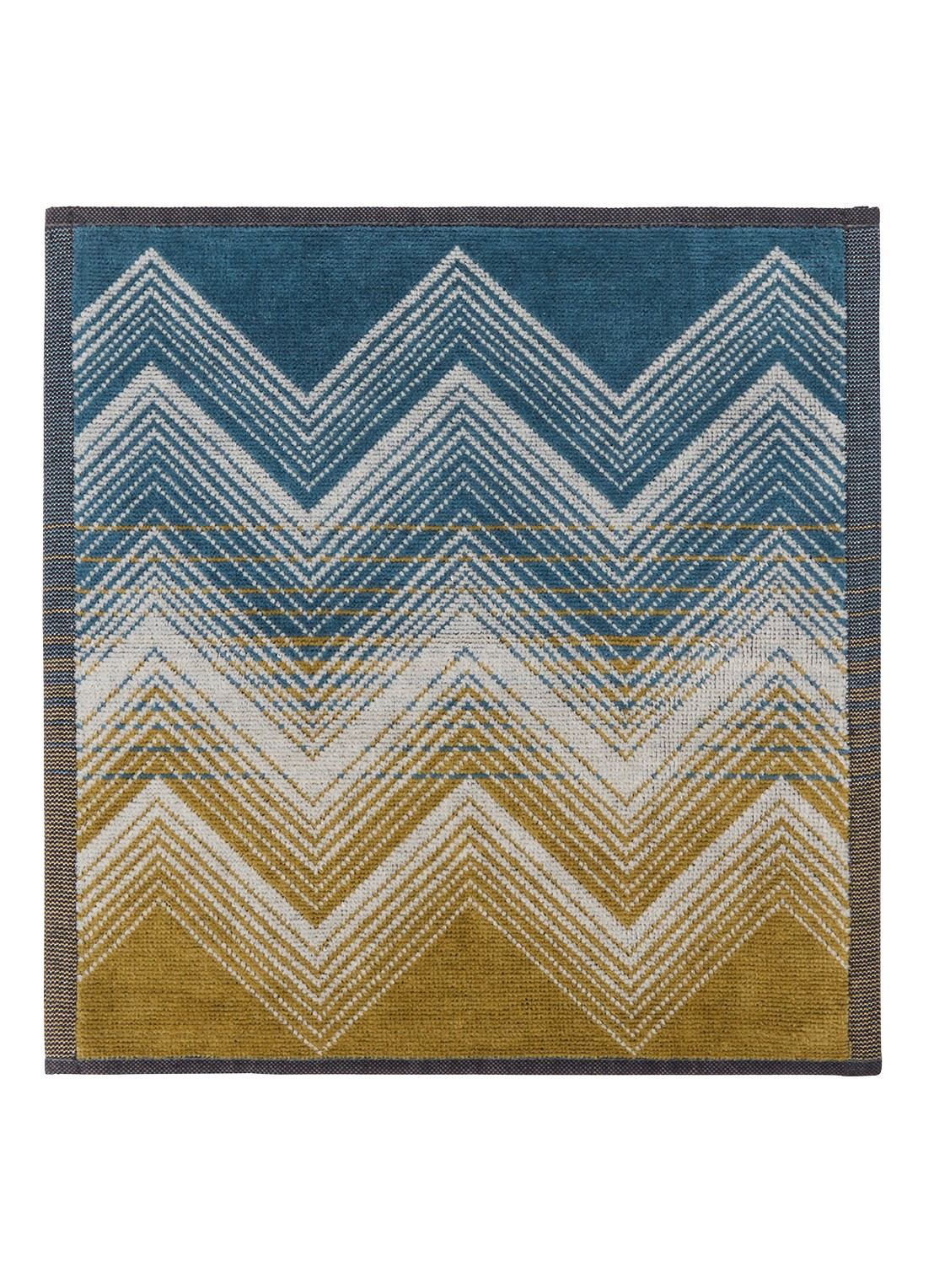Missoni Marea gastendoek - 30 x 30 cm set van 6 in geschenkverpakking - achterkant 4 bruin