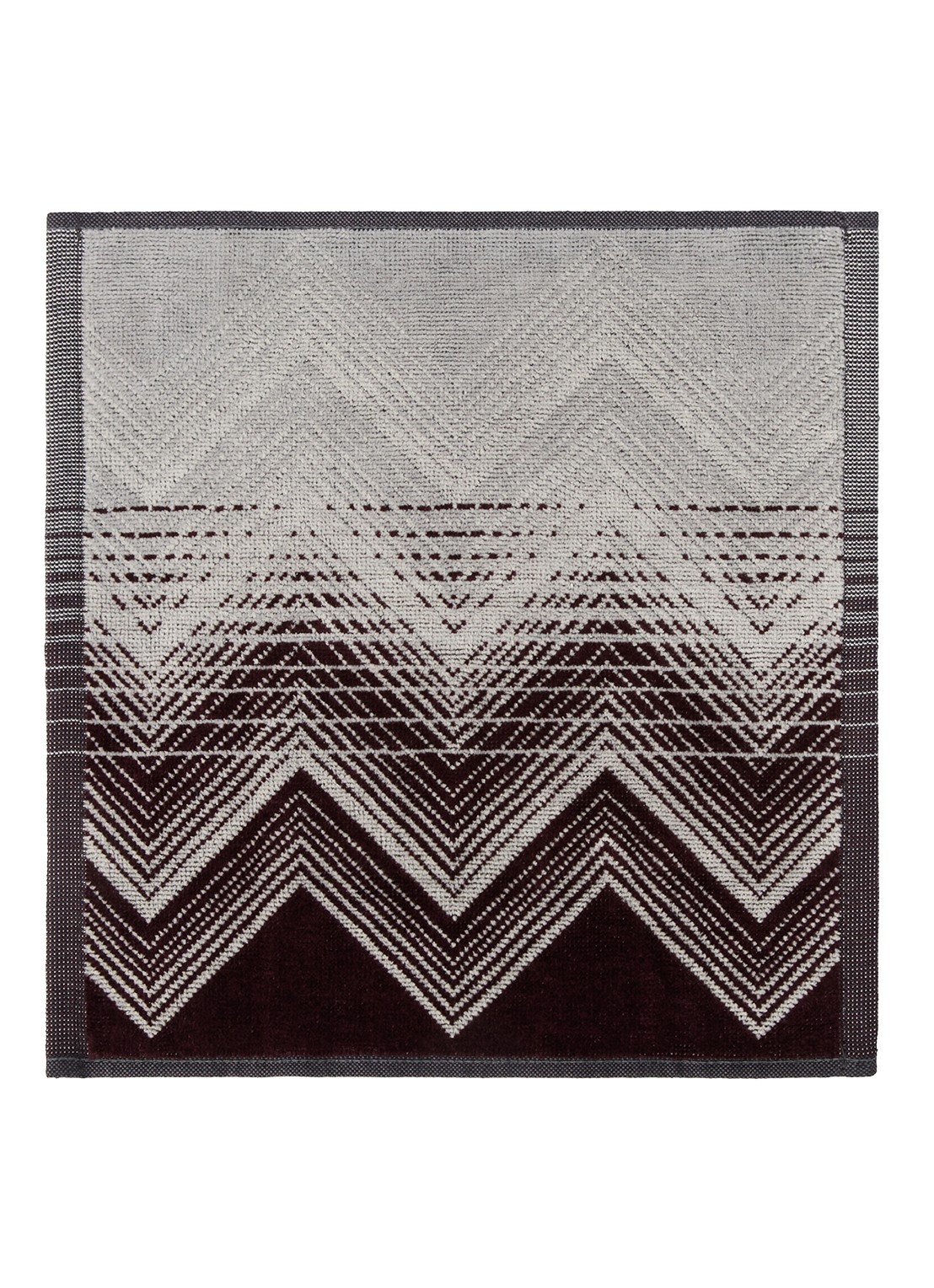 Missoni Marea gastendoek - 30 x 30 cm set van 6 in geschenkverpakking - voorkant 2 bruin