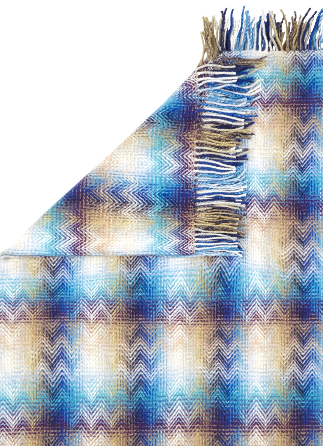 Missoni Montgomery plaid in wolblend  - detail 2 blauw