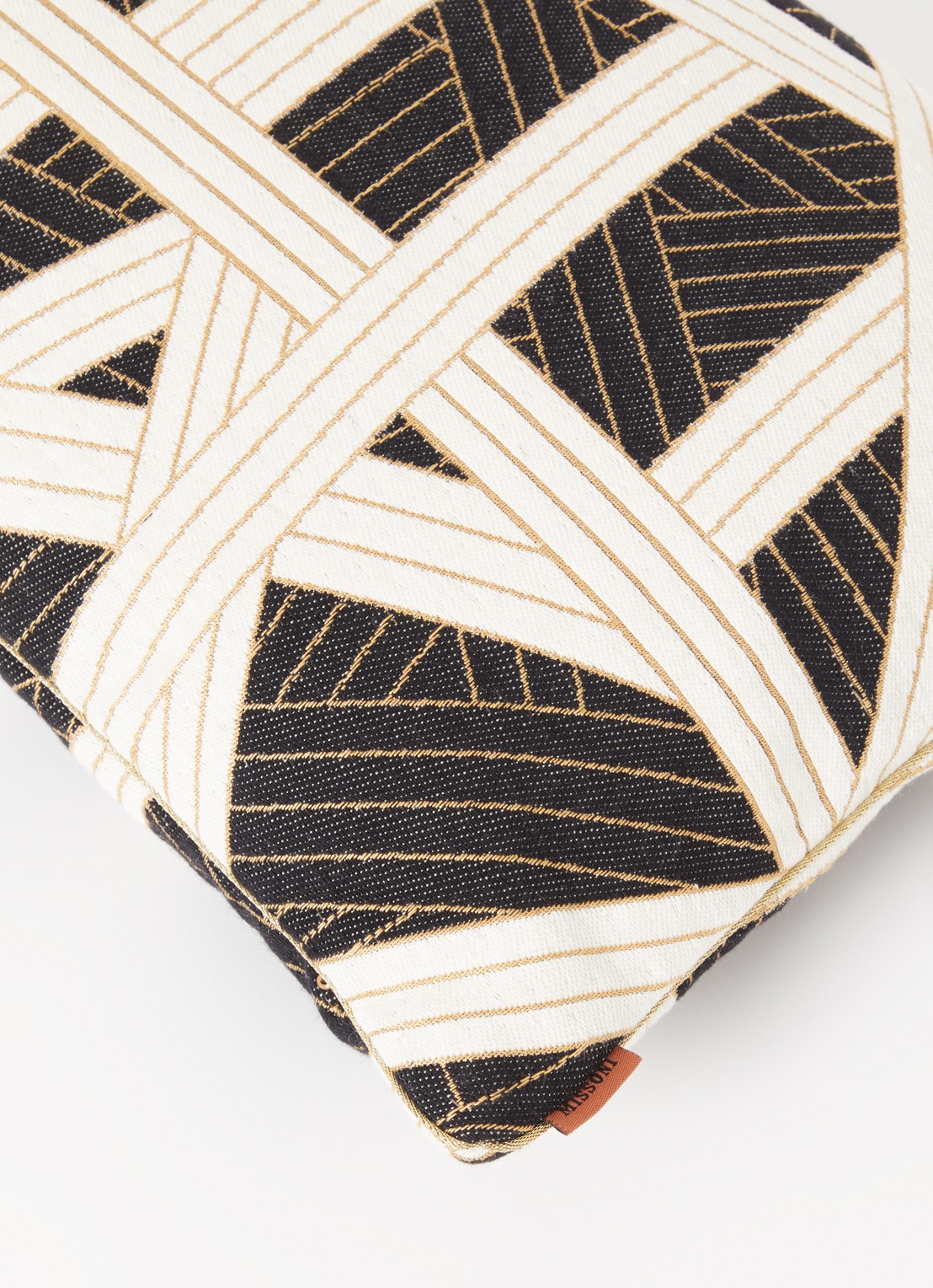Missoni Nastri sierkussen met grafische print 30 x 60 cm - detail 4 zwart
