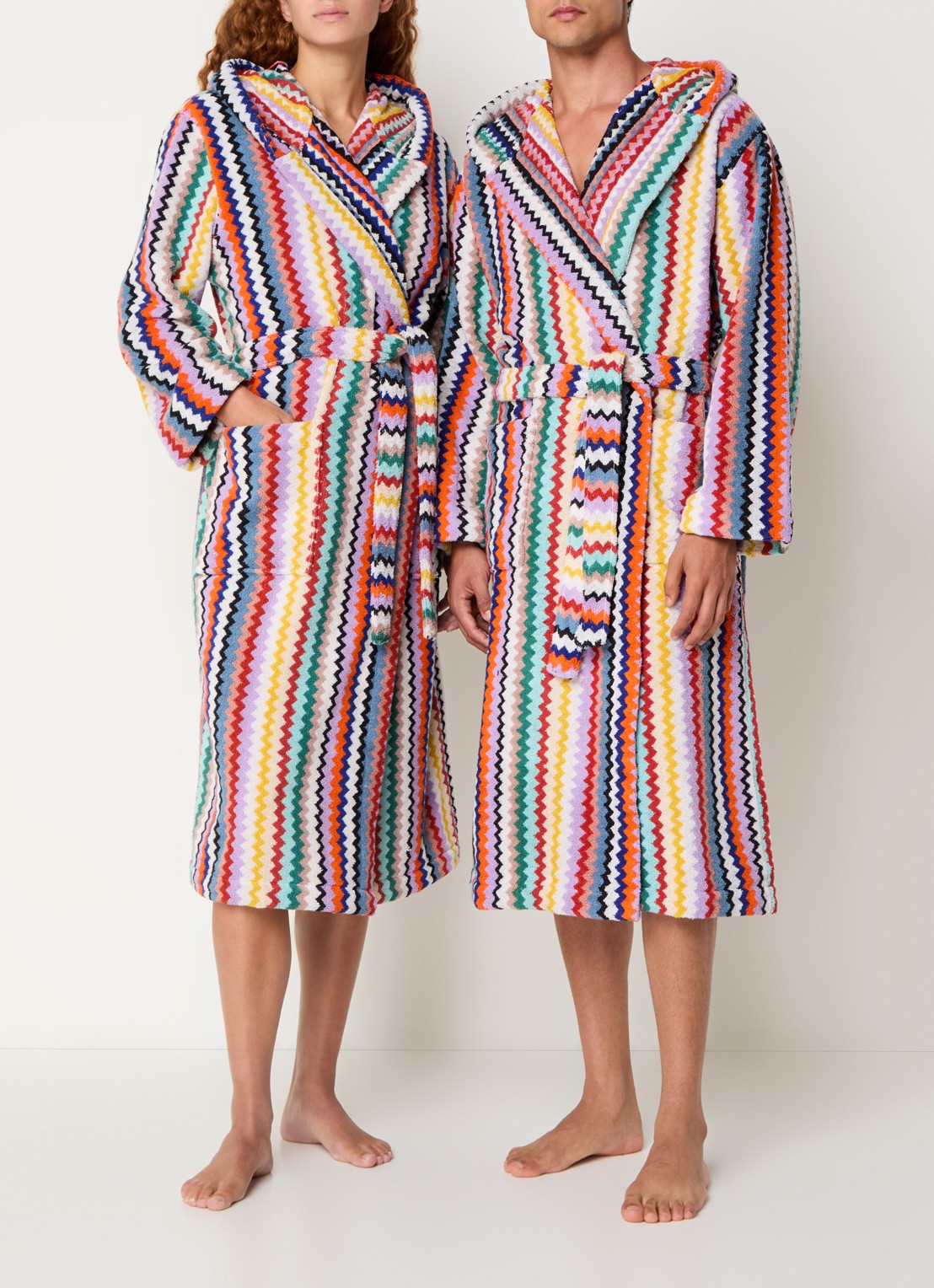 Missoni Riverbero badjas van katoen - unisex - detail multicolor