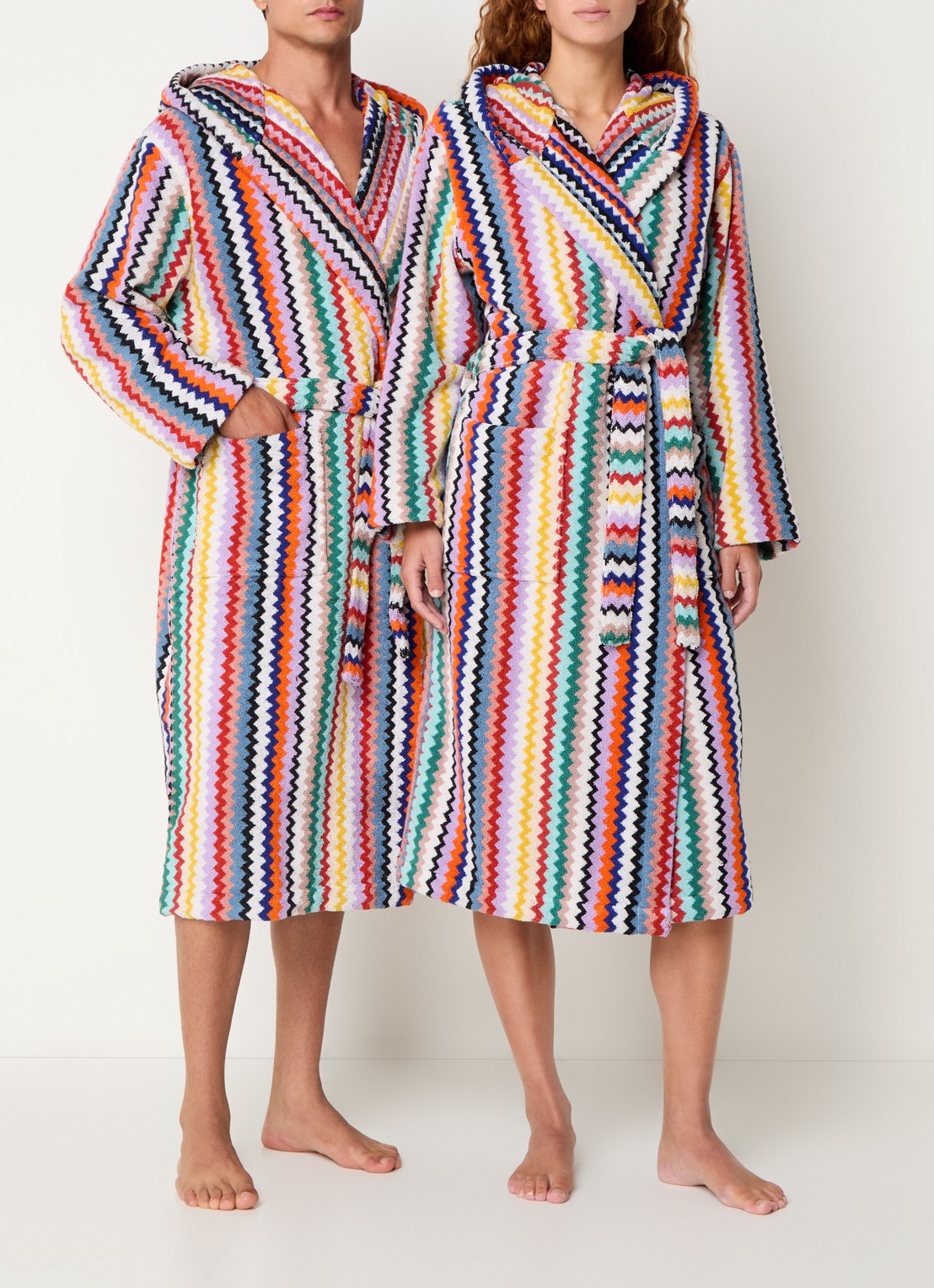 Missoni Riverbero badjas van katoen - unisex - voorkant 4 multicolor