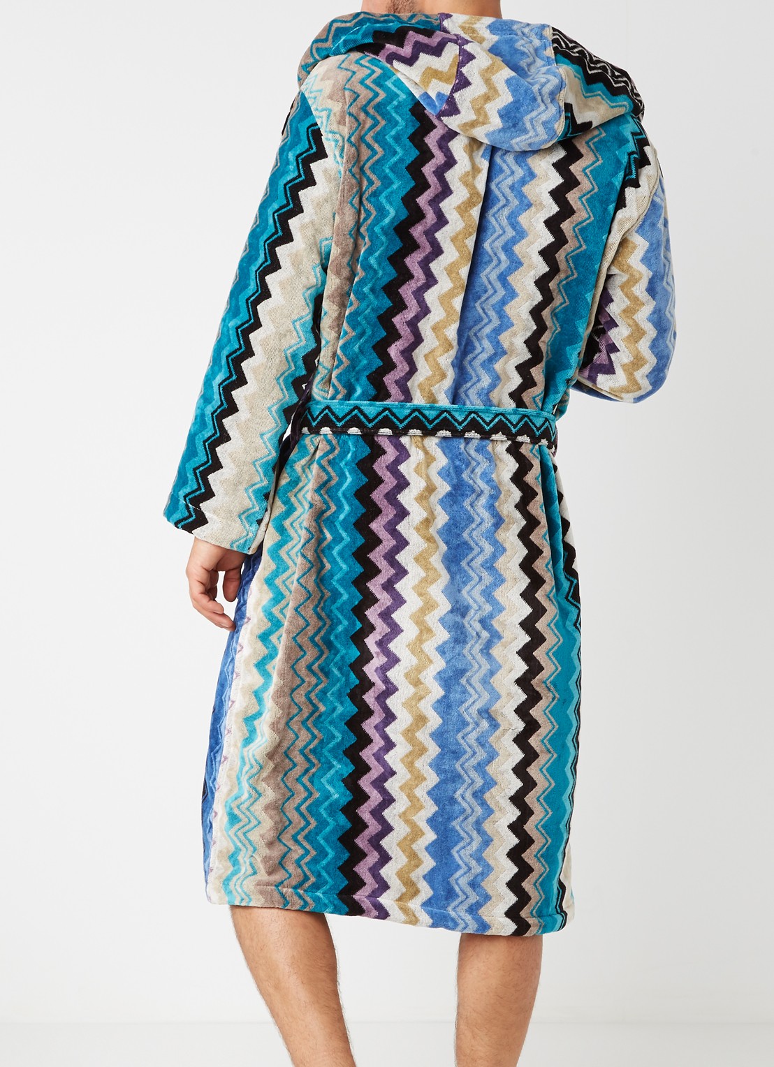 Missoni Stan badjas van katoen - unisex - achterkant 4 blauw