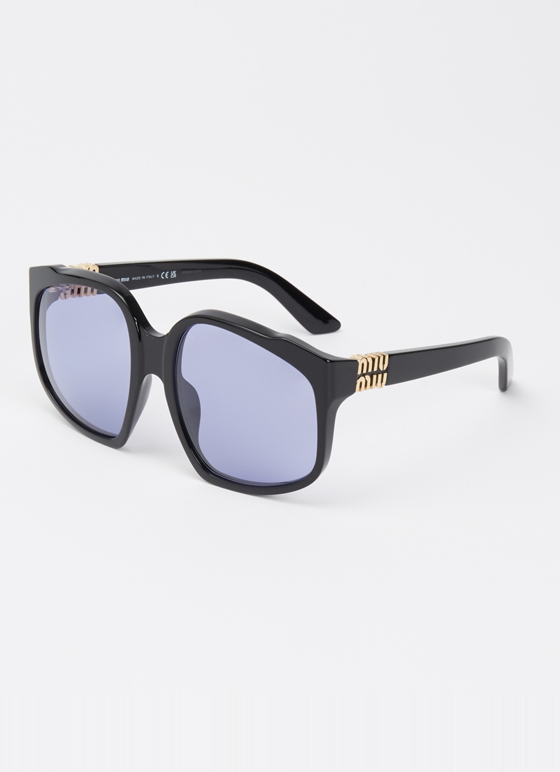 Miu Miu Butterfly zonnebril MU A07S - voorkant 4 zwart