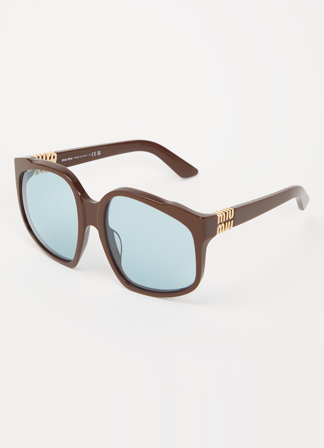 Miu Miu Butterfly zonnebril MU A07S - voorkant 4 bruin
