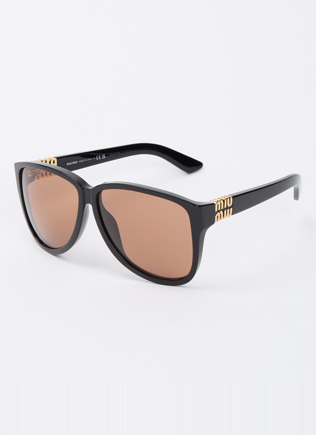 Miu Miu Butterfly zonnebril MU A08S - voorkant zwart