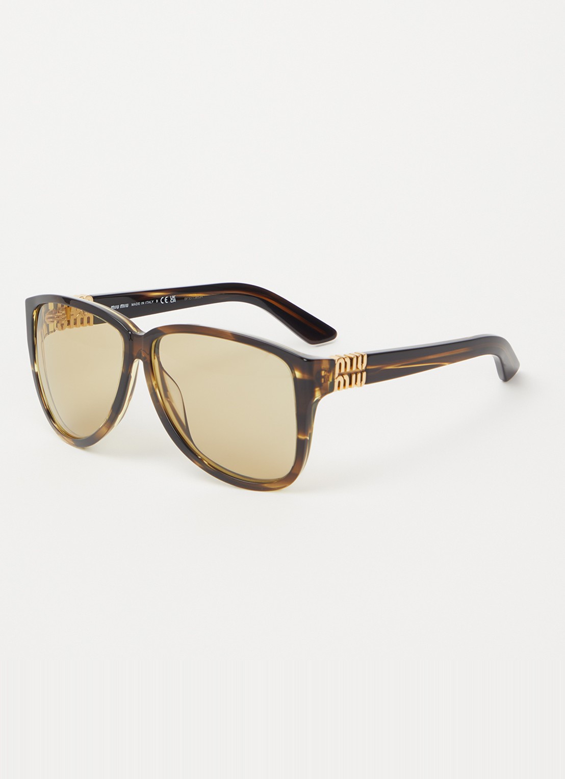 Miu Miu Butterfly zonnebril MU A08S - voorkant 4 bruin