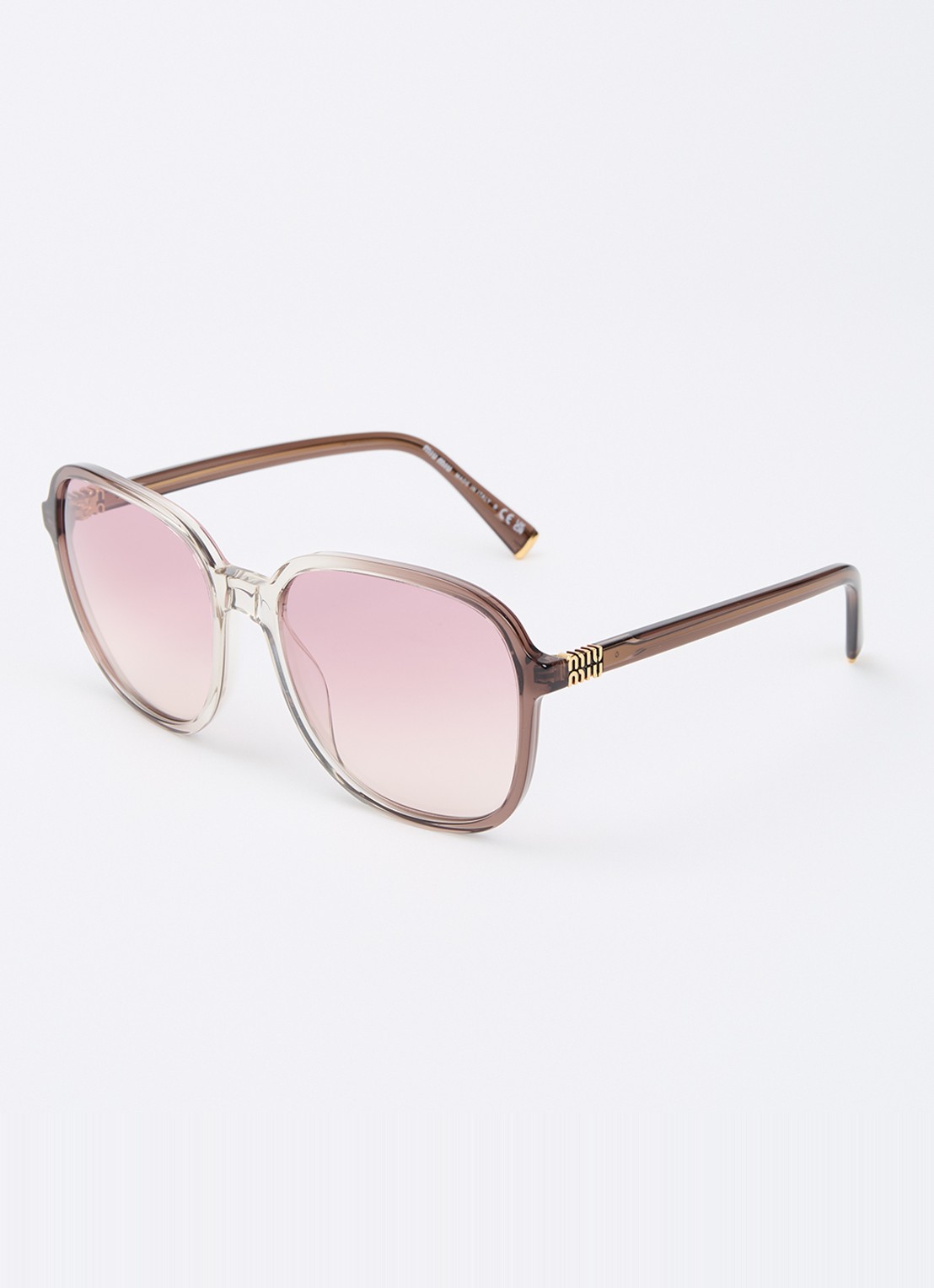 Miu Miu Butterfly zonnebril MU B01S - voorkant lichtbruin