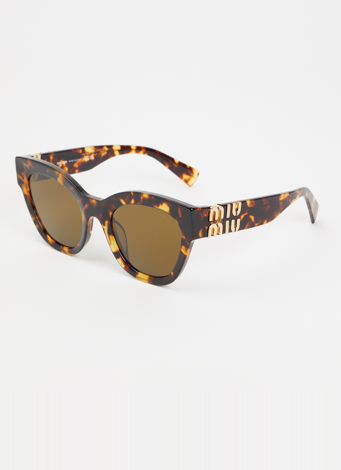 Miu Miu Cat eye zonnebril MU 01YS - voorkant 4 hazelnootbruin
