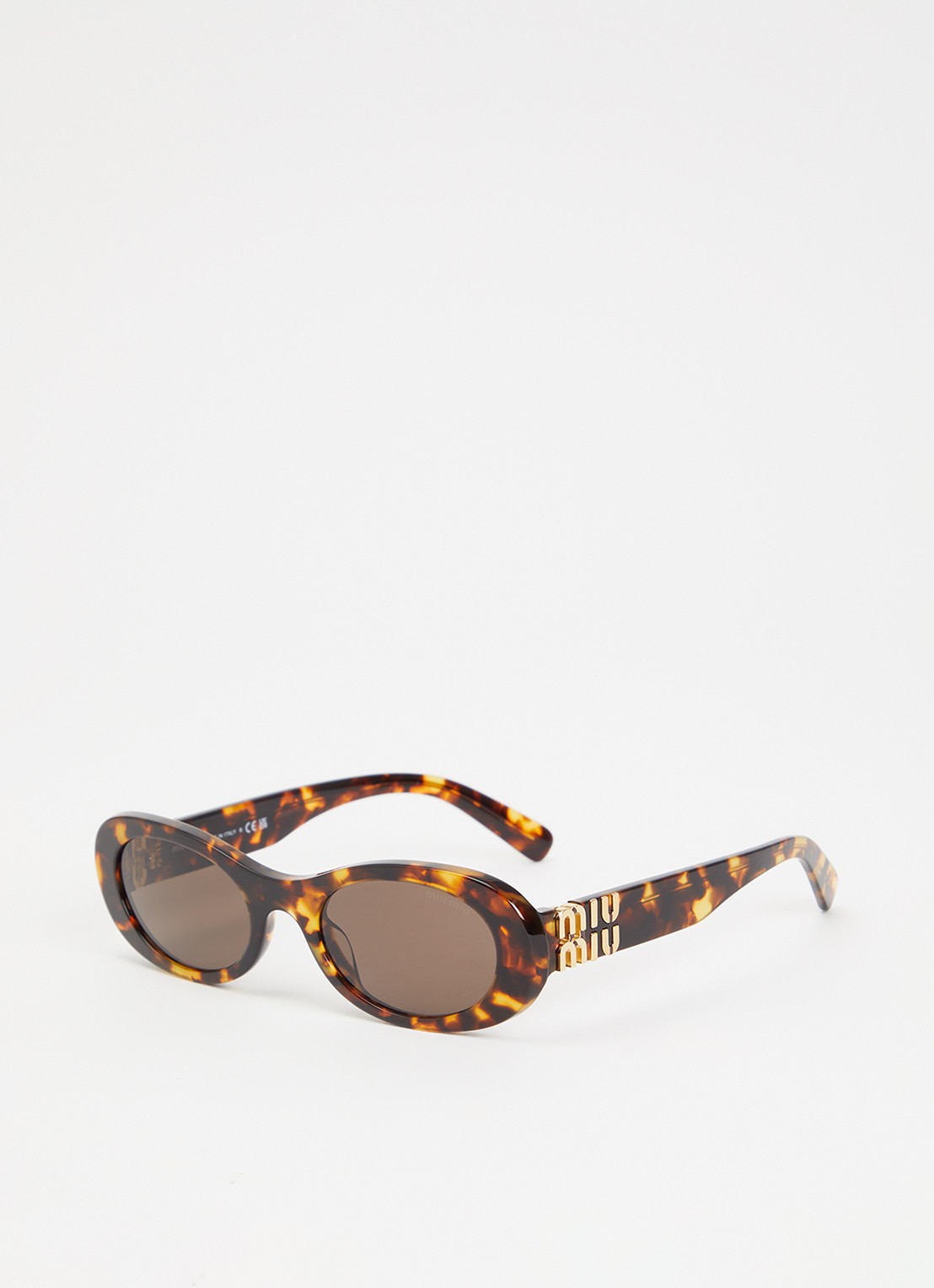 Miu Miu Cat eye zonnebril MU 06ZS - voorkant camel