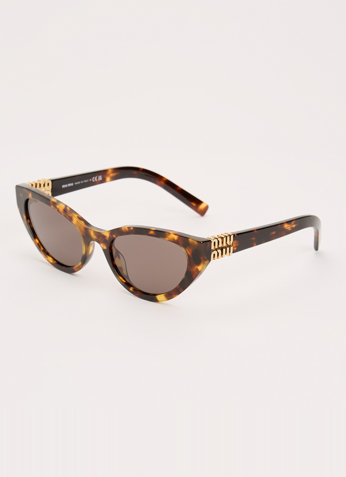 Miu Miu Cat Eye zonnebril MU A04S - voorkant 4 donkerbruin