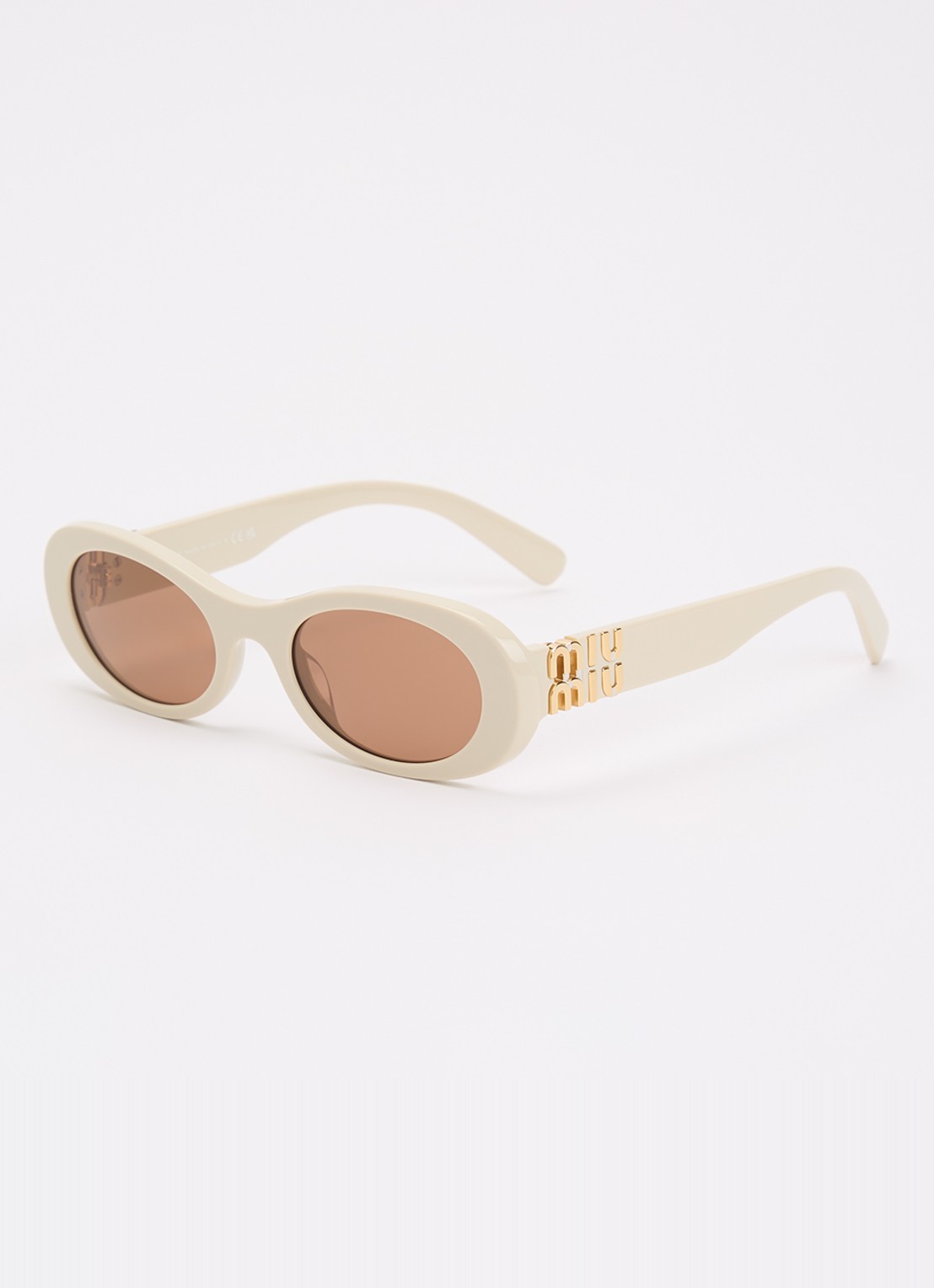 Miu Miu Cat Eye zonnebril MU06ZS - voorkant beige