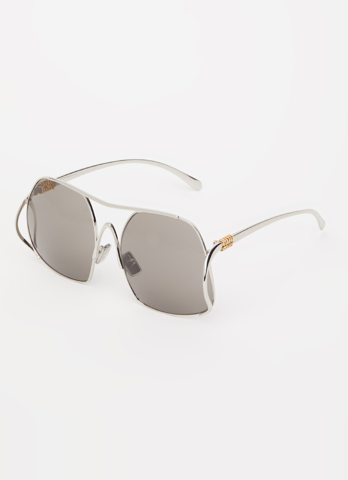 Miu Miu Piloten zonnebril MU A55S - voorkant zilver