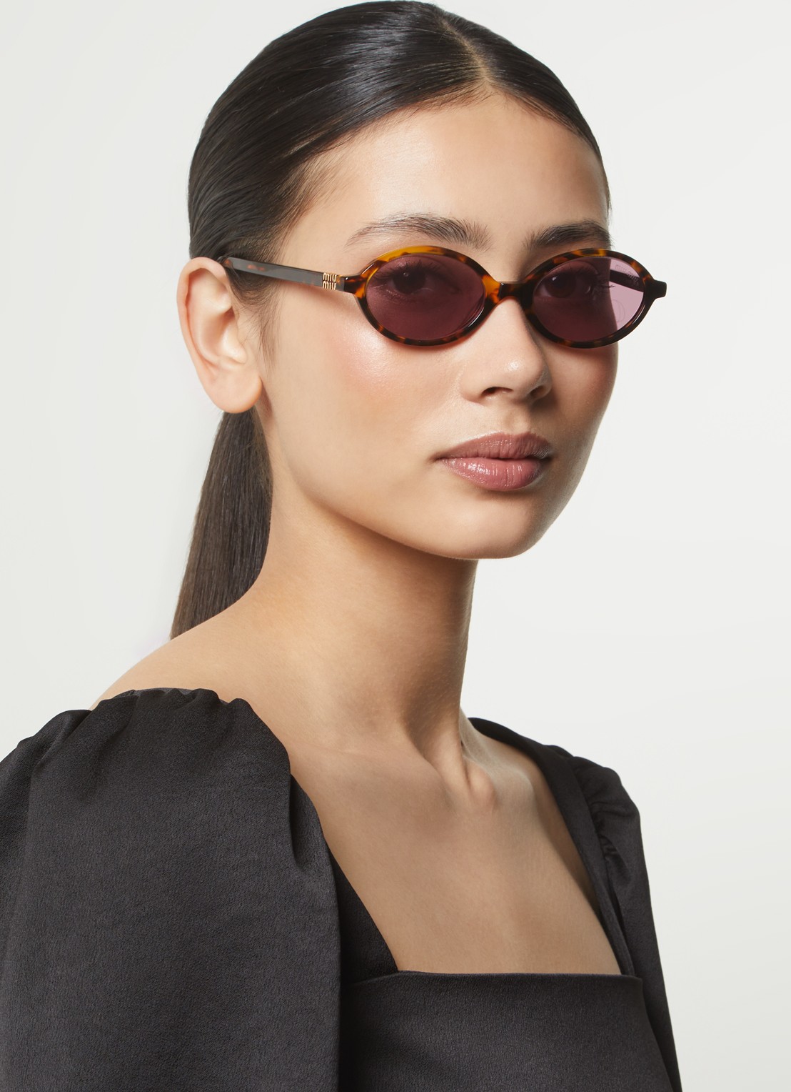 Miu Miu Retro zonnebril MU 04ZS - voorkant 5 bruin