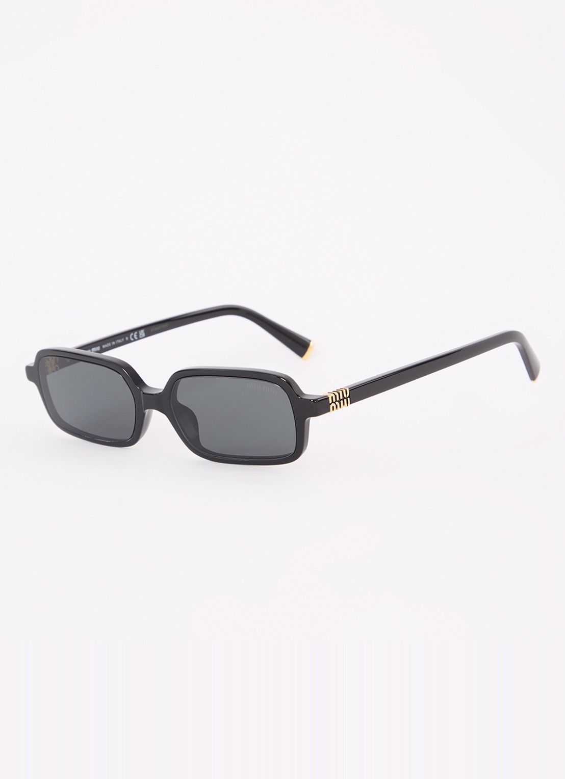 Miu Miu Retro zonnebril MU 11ZS - voorkant zwart