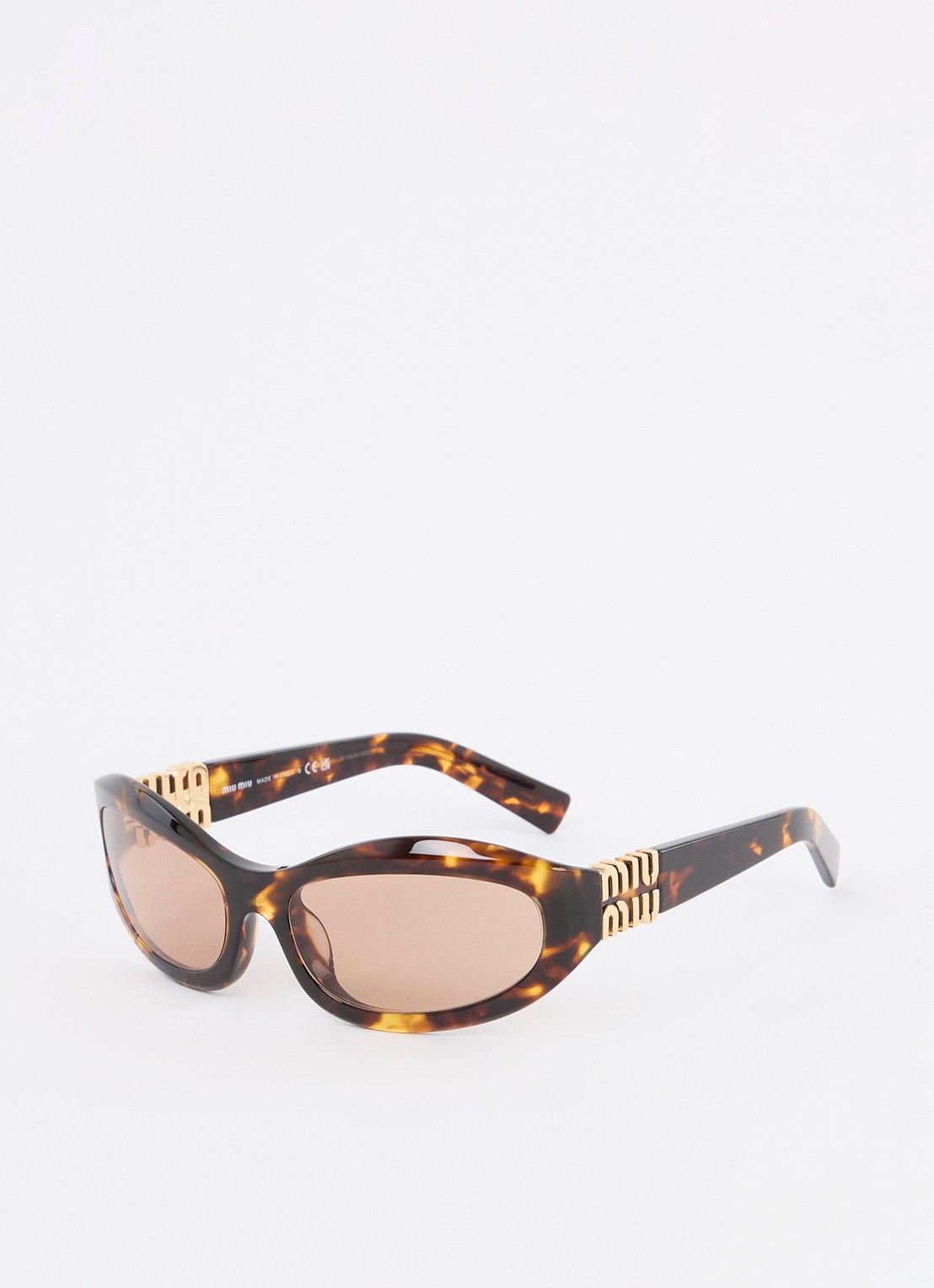 Miu Miu Retro zonnebril MU 14ZS - voorkant donkerbruin