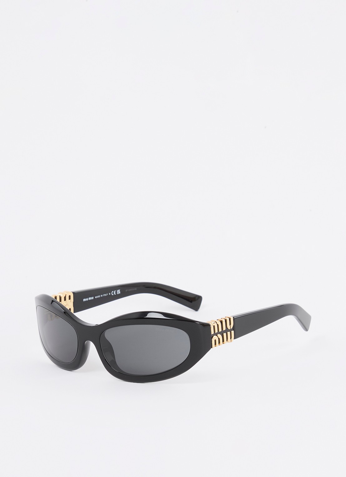 Miu Miu Retro zonnebril MU 14ZS - voorkant zwart