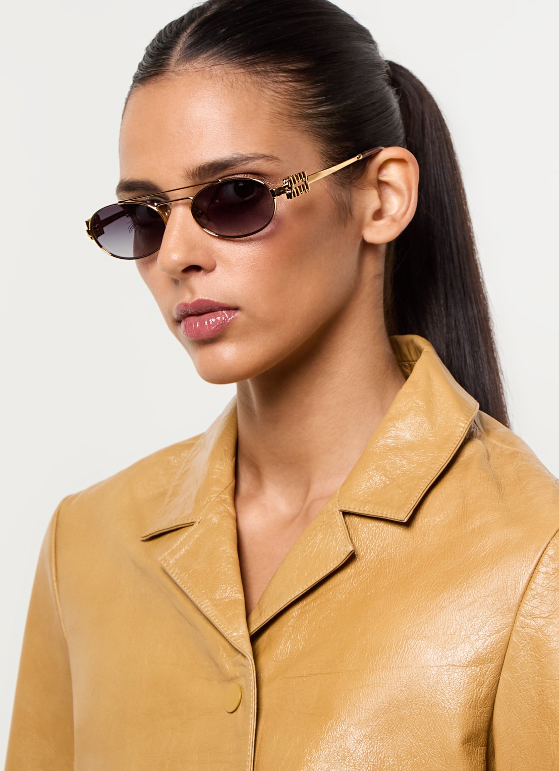 Miu Miu Retro zonnebril MU 54ZS - voorkant 2 goud