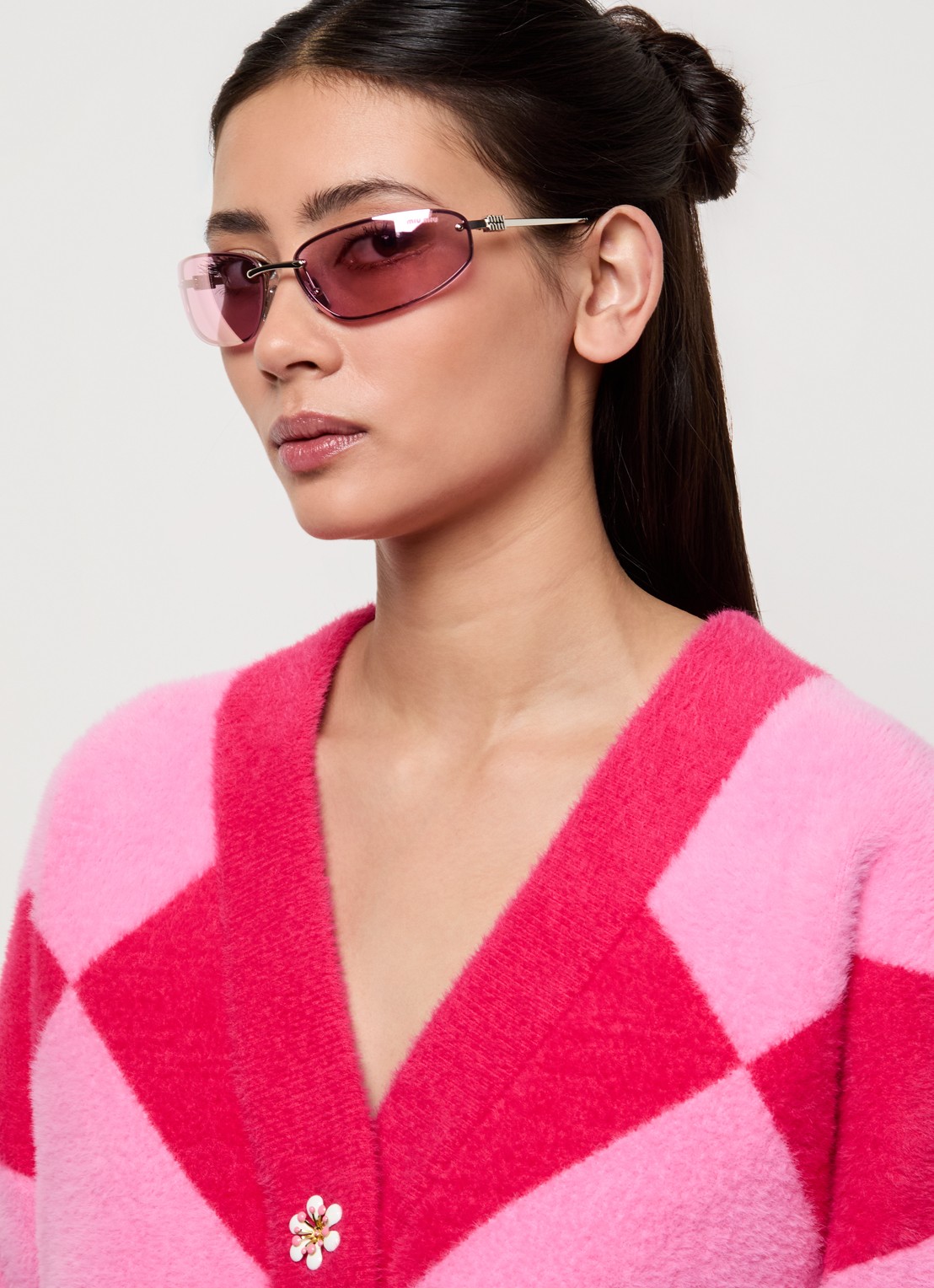 Miu Miu Retro zonnebril MU A50S   - voorkant 5 zilver