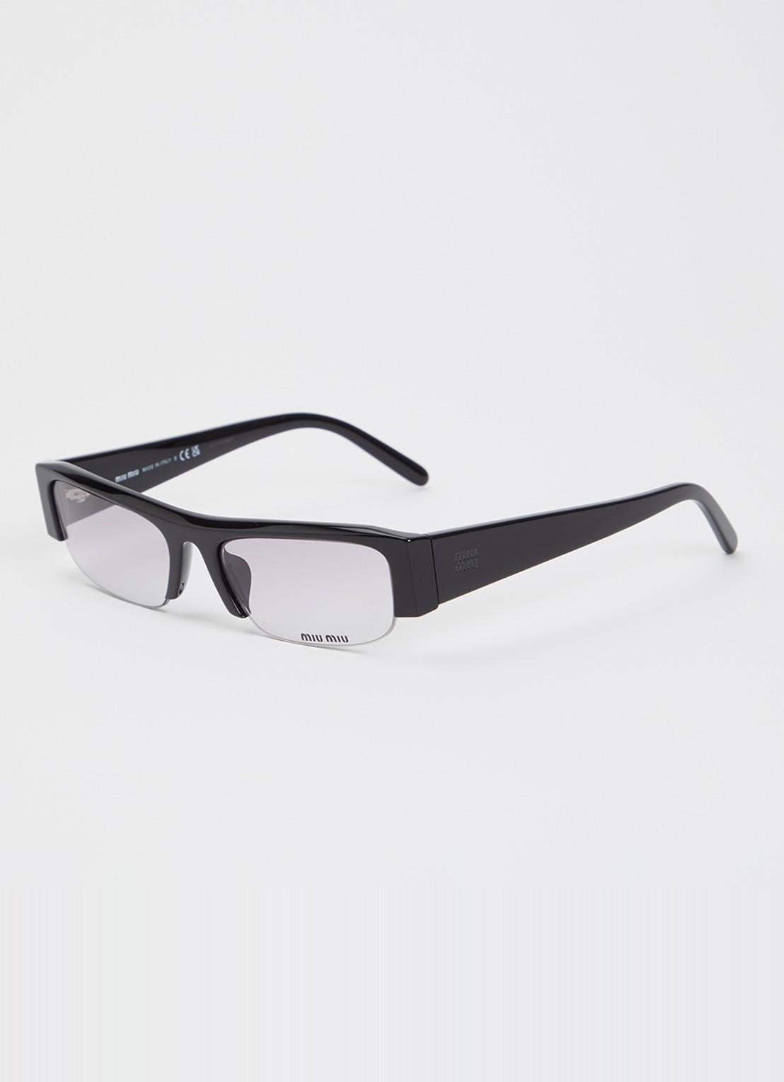 Miu Miu Retro zonnebril MU B07S - voorkant zwart