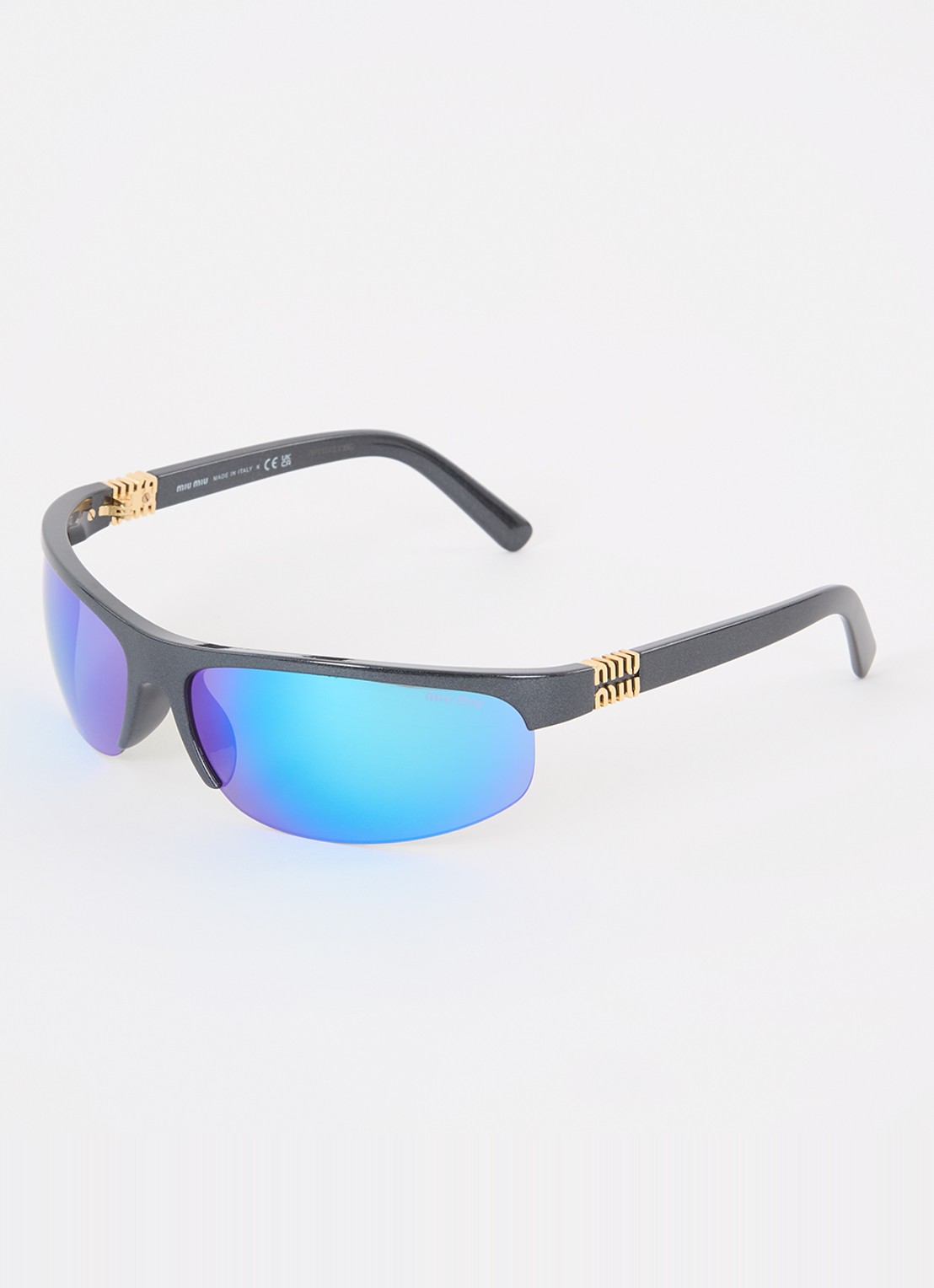 Miu Miu Runway zonnebril MU A02S   - voorkant 4 antraciet