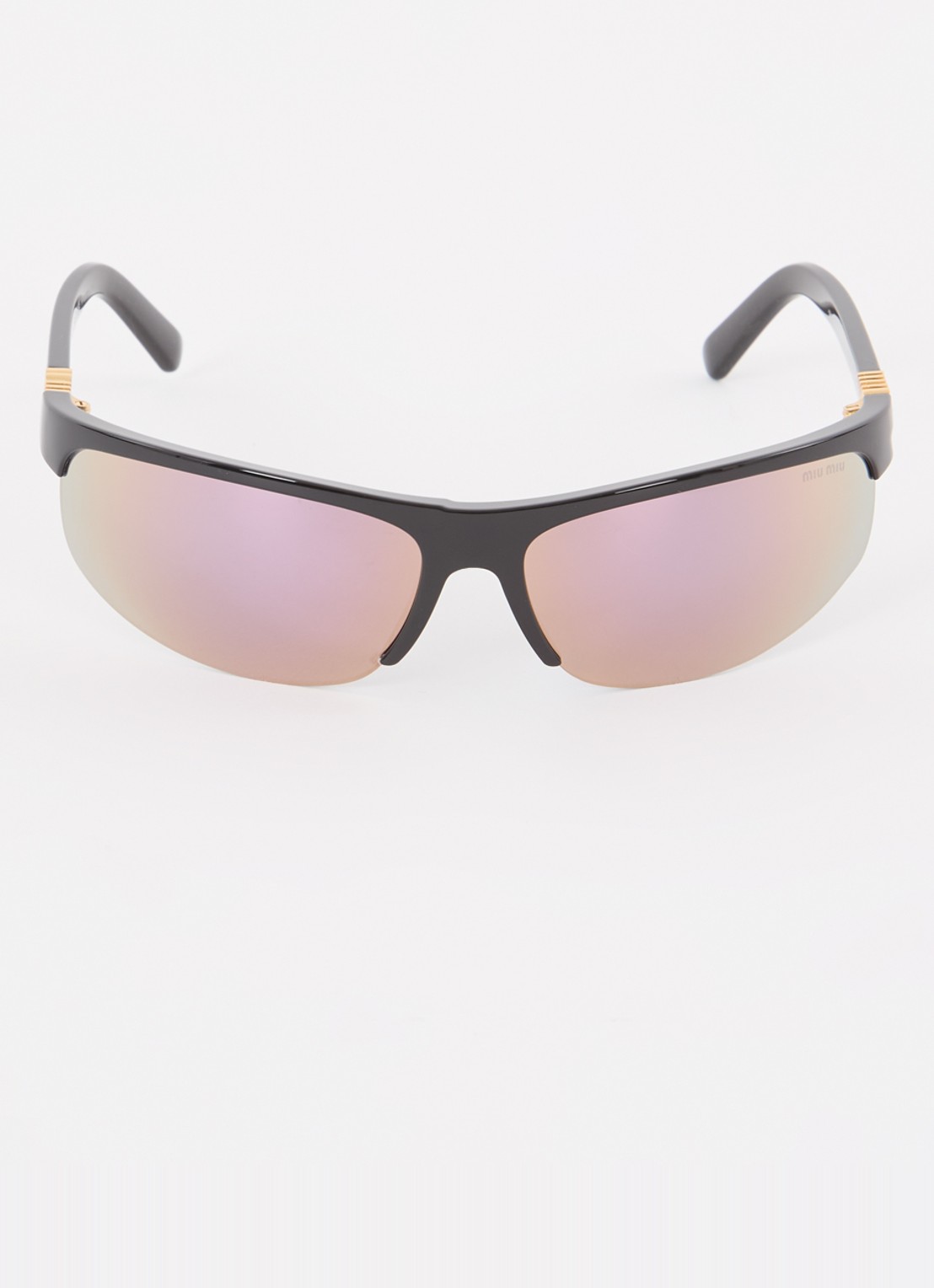 Miu Miu Runway zonnebril MU A02S   - voorkant zwart