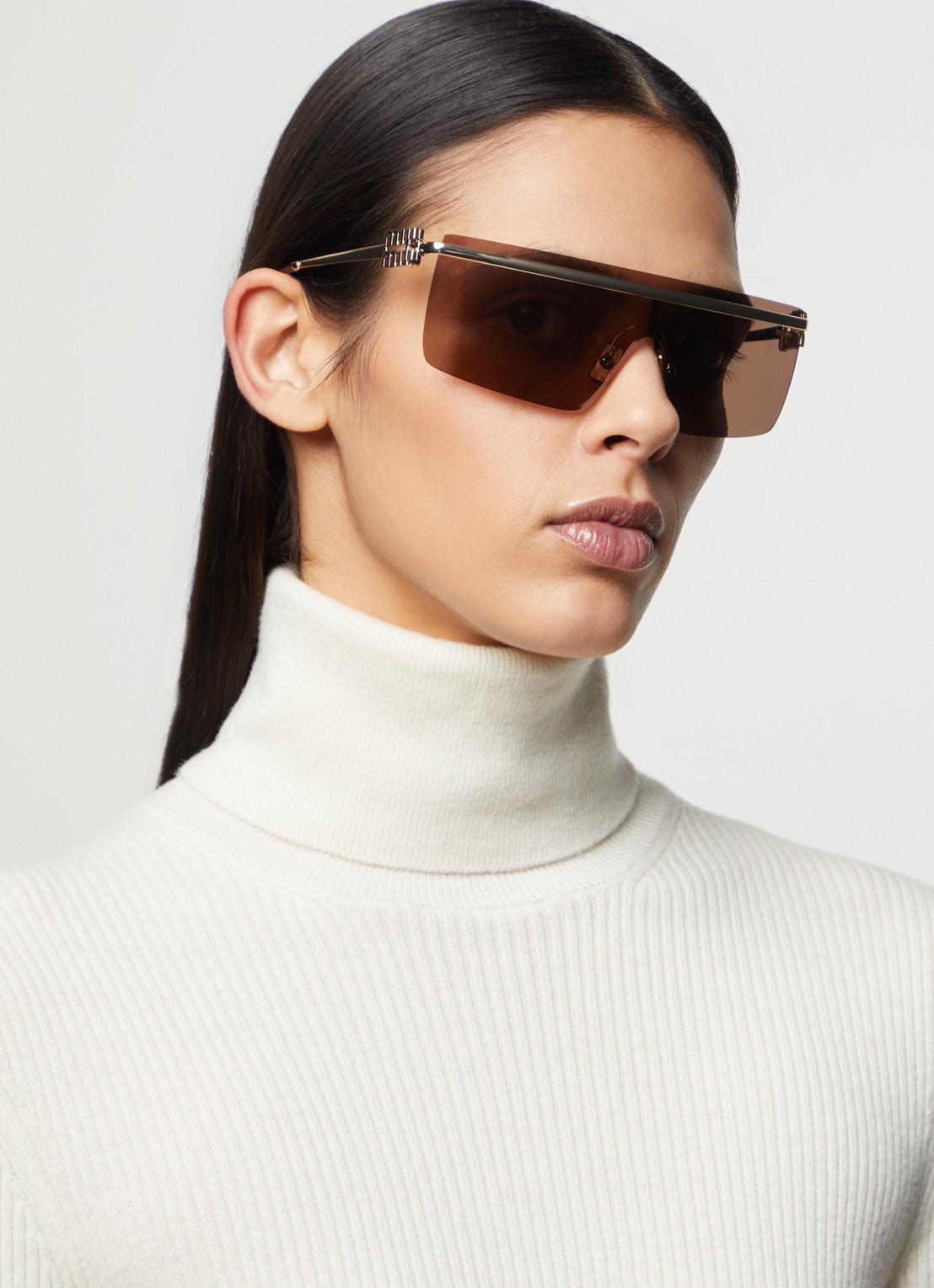 Miu Miu Shield zonnebril MU 50ZS - voorkant 5 goud