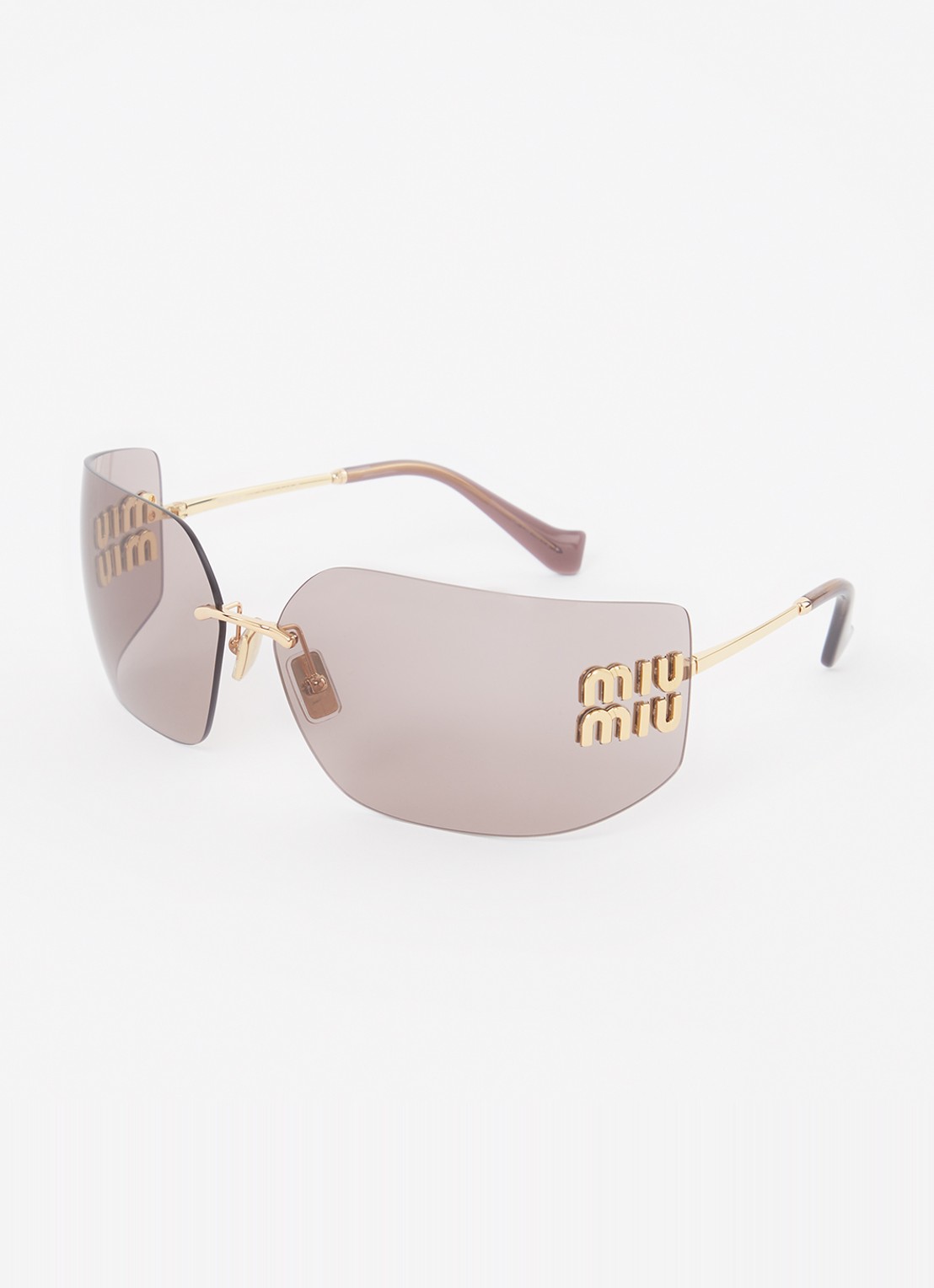 Miu Miu Shield zonnebril MU 54YS - voorkant goud