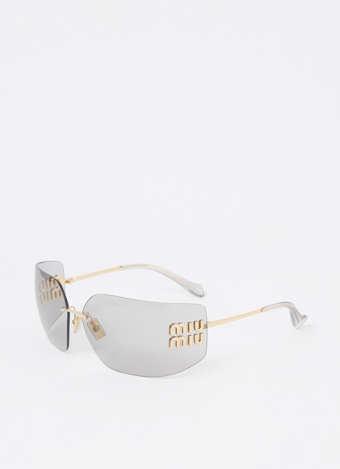 Miu Miu Shield zonnebril MU 54YS - voorkant goud