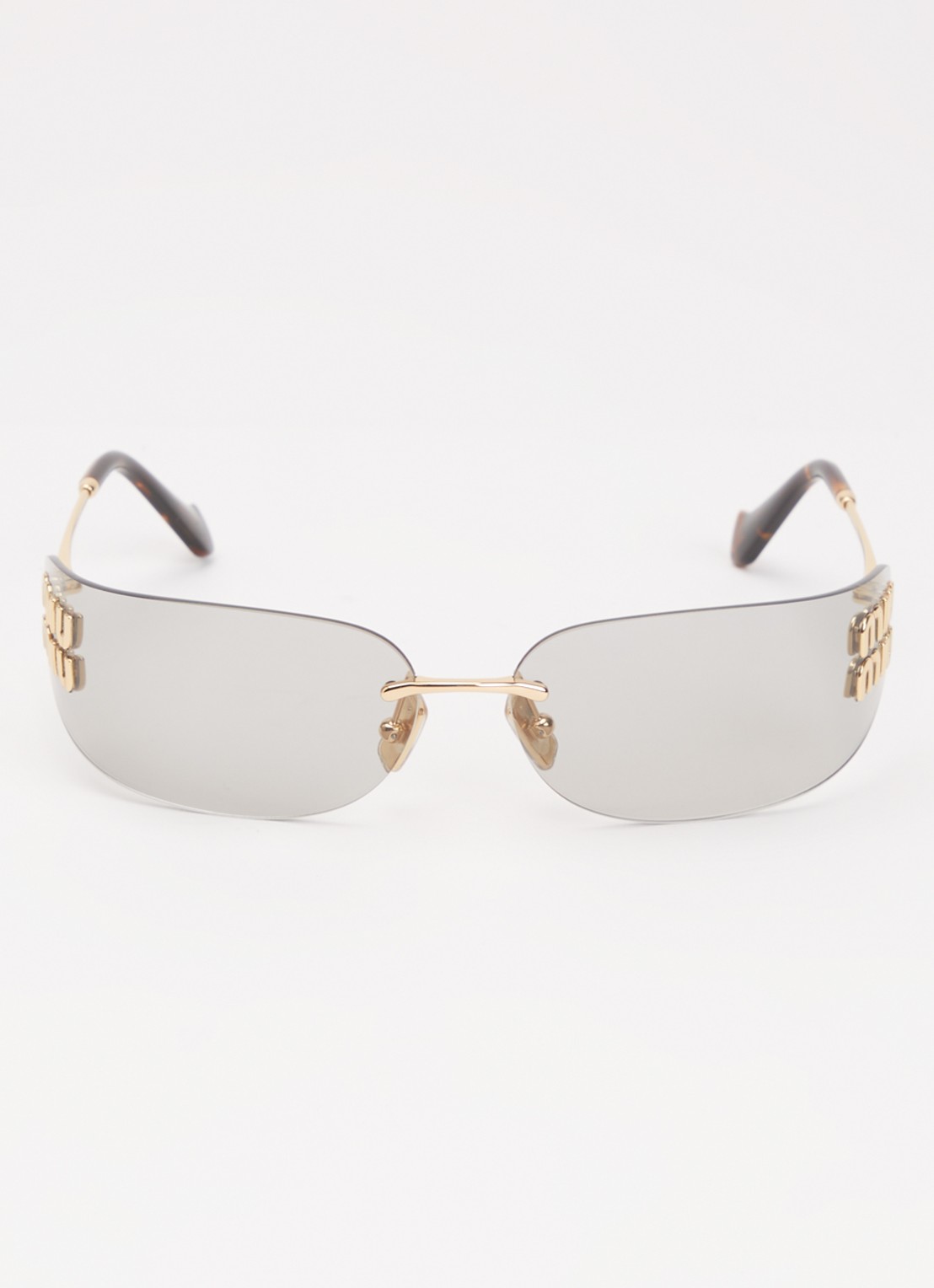 Miu Miu Shield zonnebril MU A51S - detail zwart