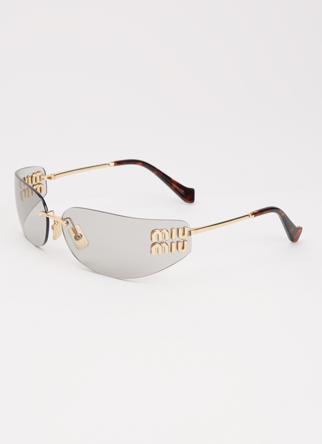 Miu Miu Shield zonnebril MU A51S - voorkant 4 zwart