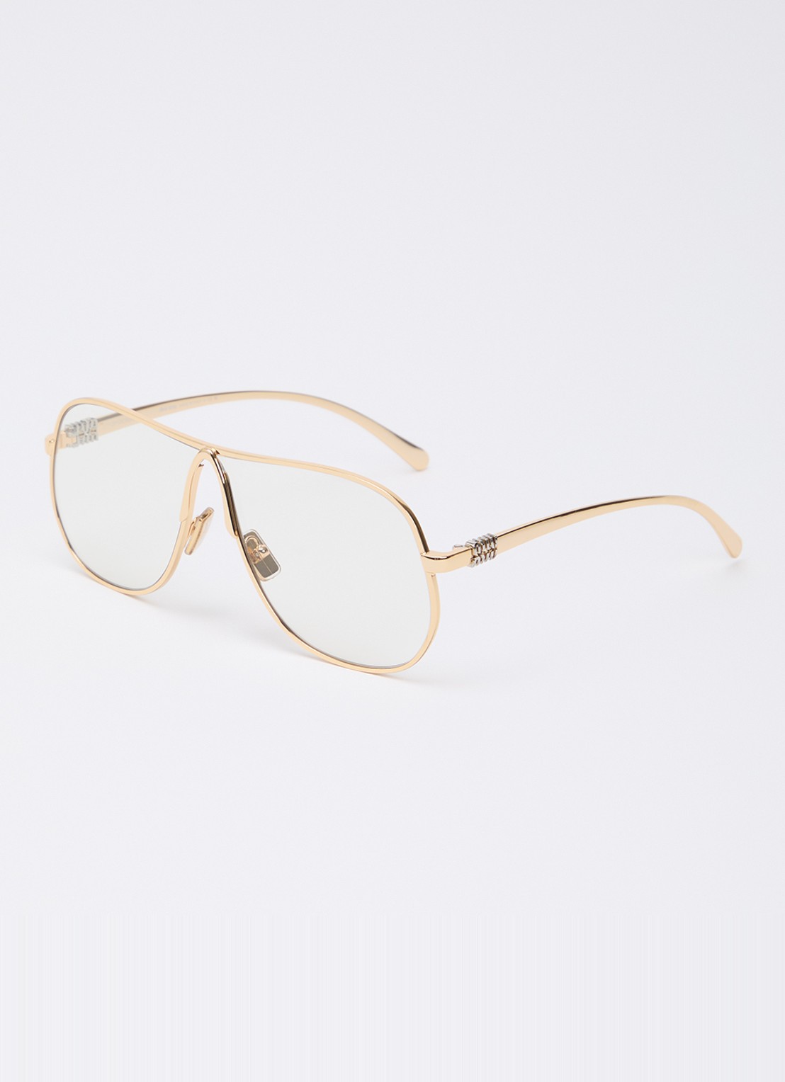 Miu Miu Shield zonnebril MU A56S - voorkant goud