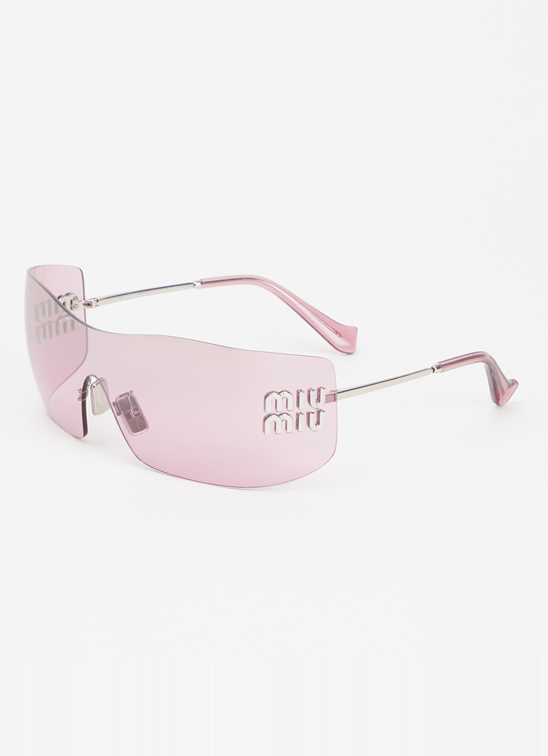 Miu Miu Shield zonnebril MU B53 - voorkant roze