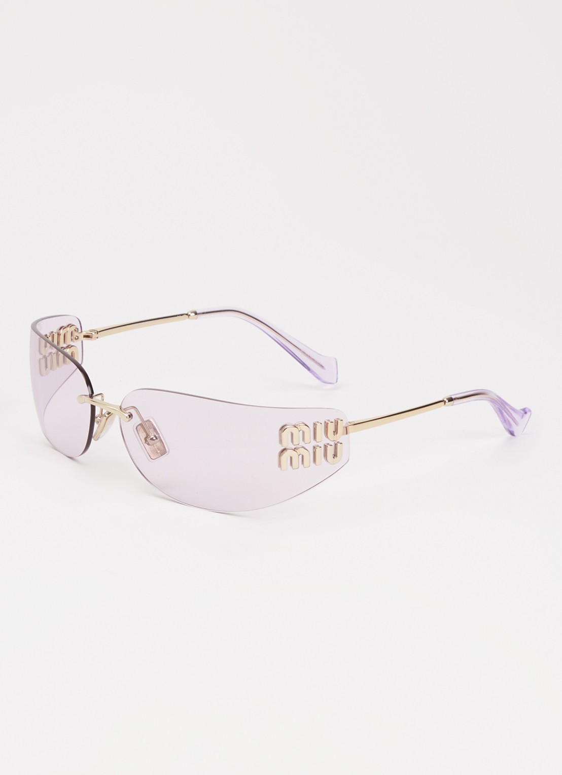 Miu Miu Shield zonnebril MUA51S - voorkant lichtpaars