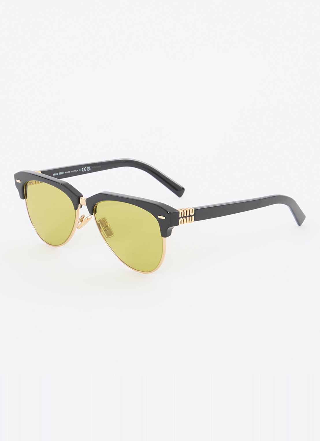 Miu Miu Wayfarer zonnebril MU 09ZS - voorkant 4 zwart