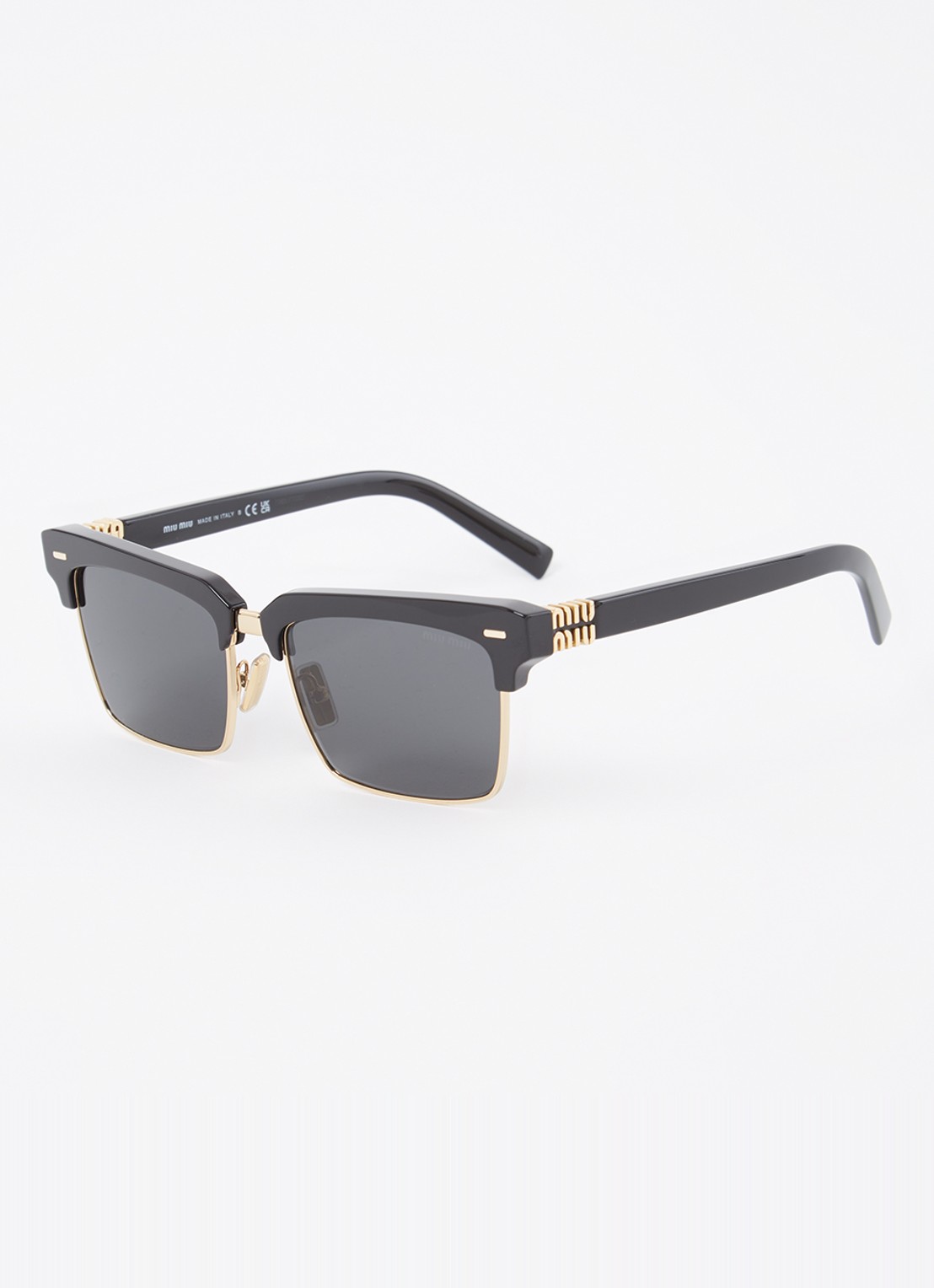 Miu Miu Wayfarer zonnebril MU 10ZS - voorkant zwart
