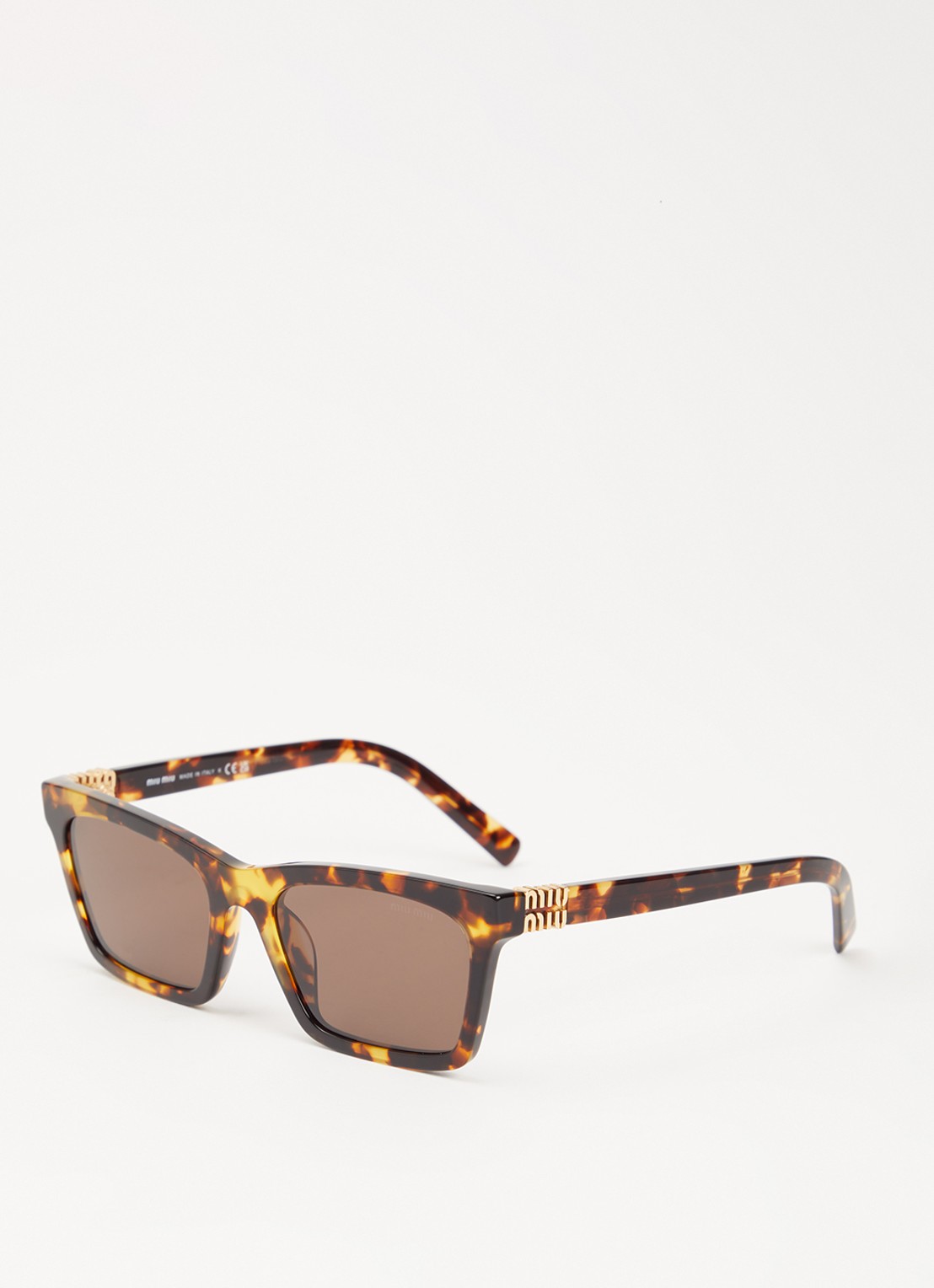 Miu Miu Wayfarer zonnebril MU A05S - voorkant bruin