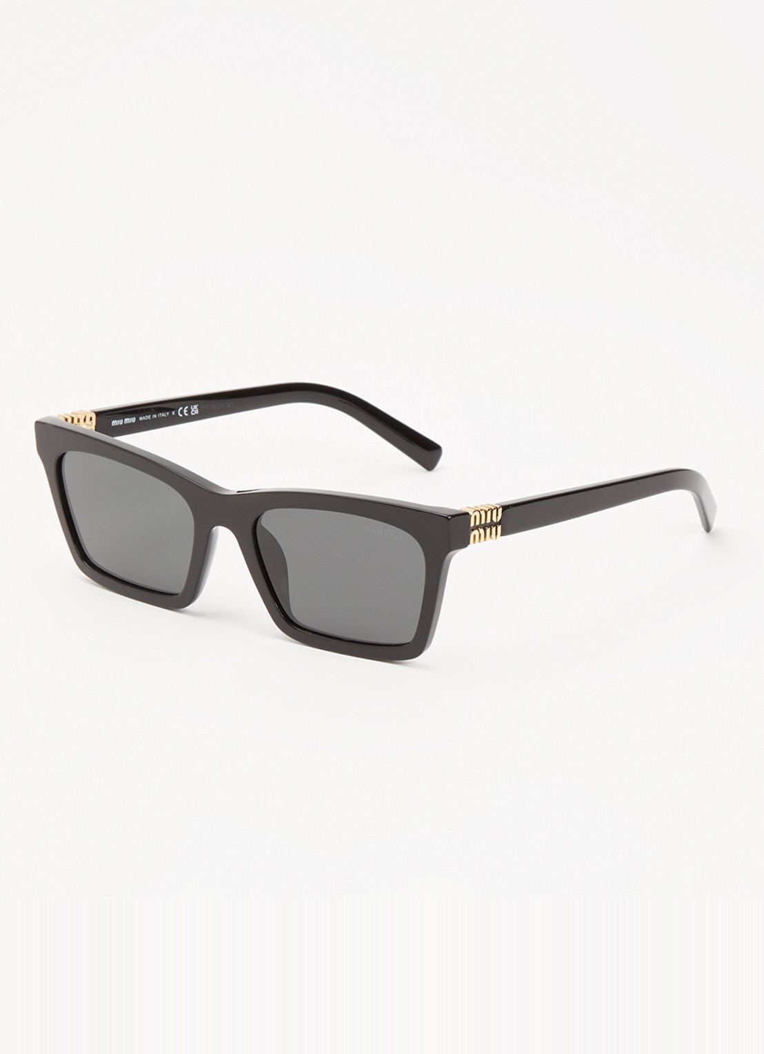 Miu Miu Wayfarer zonnebril MU A05S - voorkant zwart
