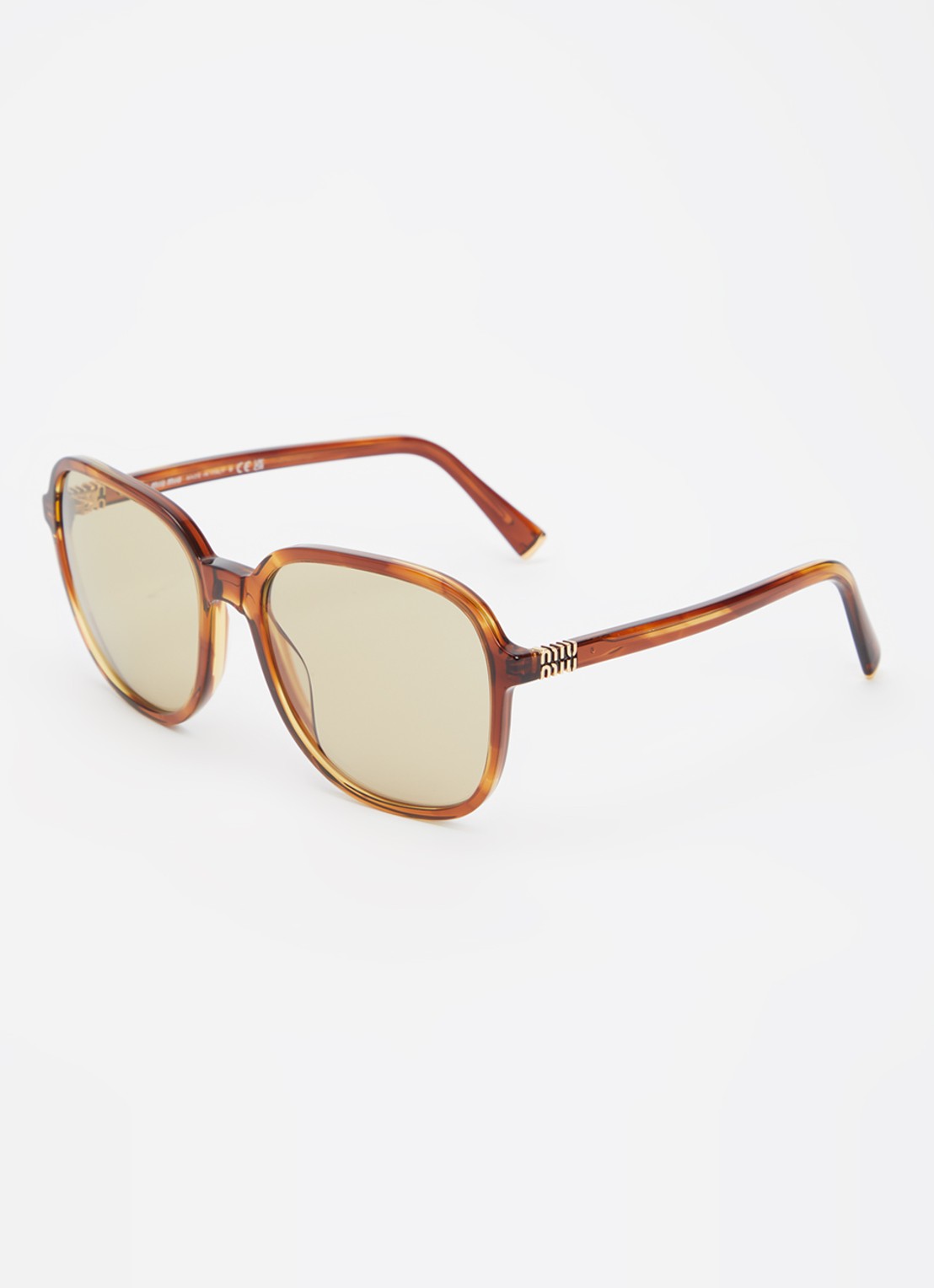 Miu Miu Wayfarer zonnebril MU B01S - voorkant bruin