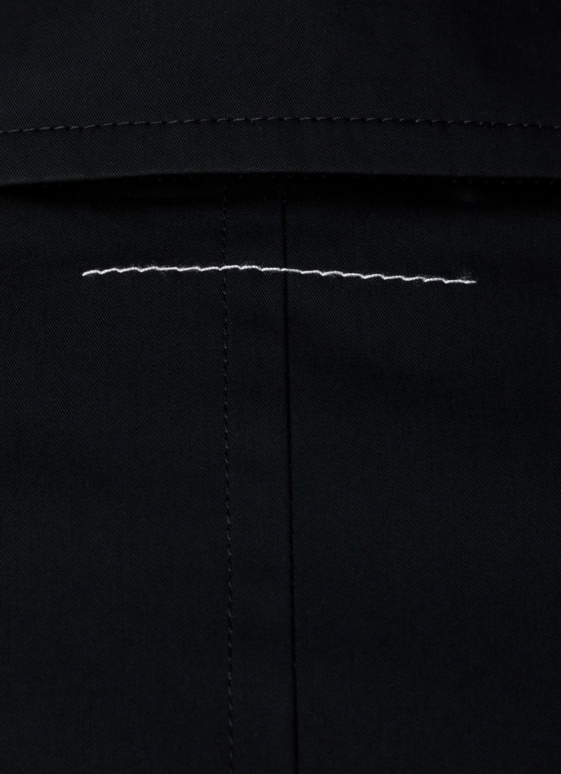 MM6 Double breasted trenchcoat met ceintuur - detail 3 zwart
