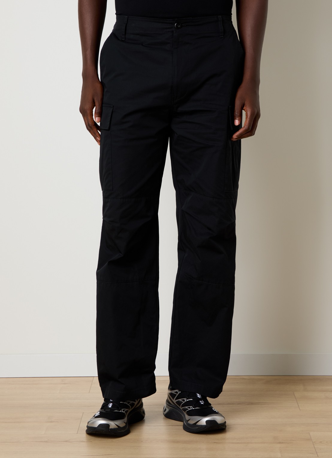 MM6 Loose fit cargobroek met klepzakken - detail 4 zwart