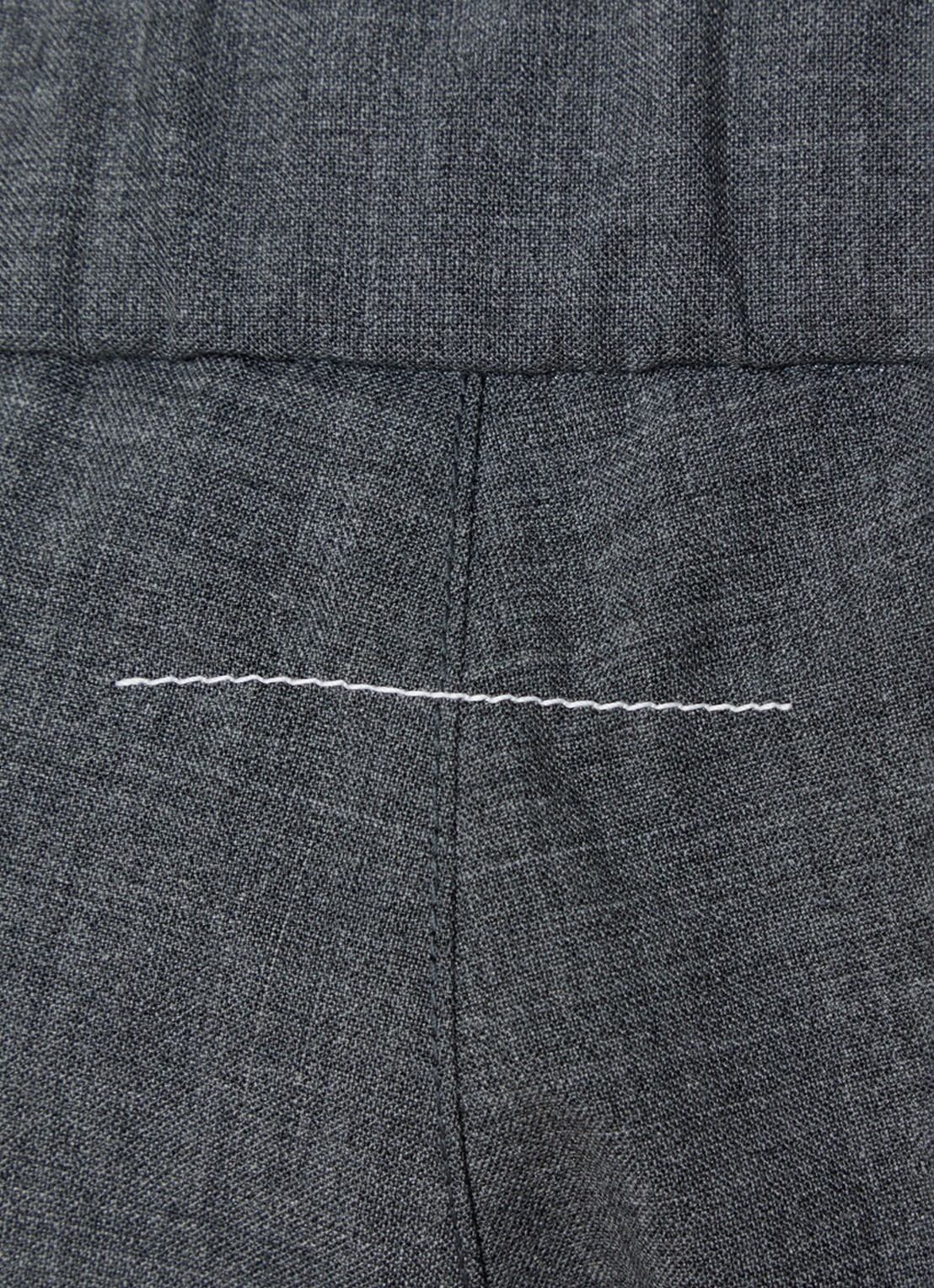 MM6 Straight fit pantalon met persplooi en steekzakken - detail 6 donkergrijs